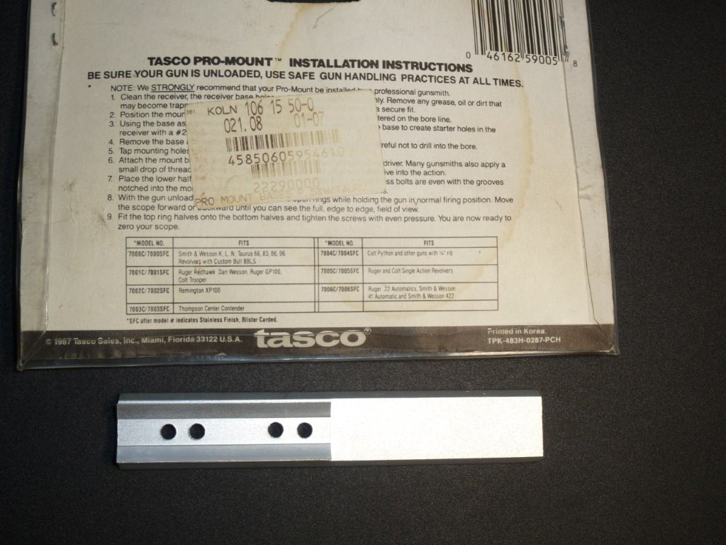 Weaverschiene Tasco 7000SFC Smith Wesson,Taurus …. – Bild 2