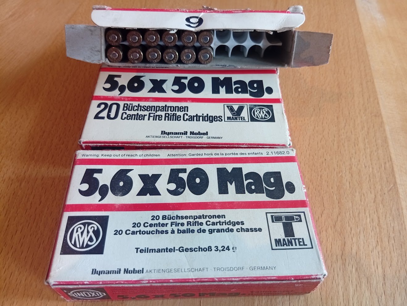 5,6x50Mag. 52 Schuss RWS TM und VM Teilmantel und Vollmantel – Bild 2