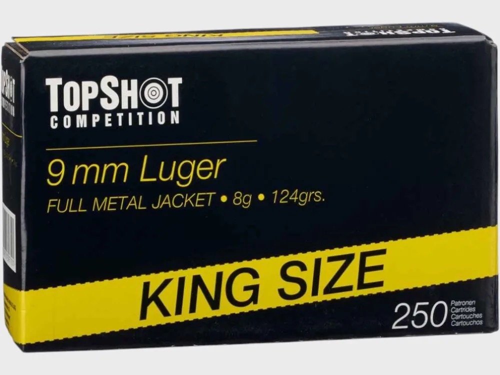 1000 Schuss / Topshot 9mm Luger FMJ 124grs. – Bild 1