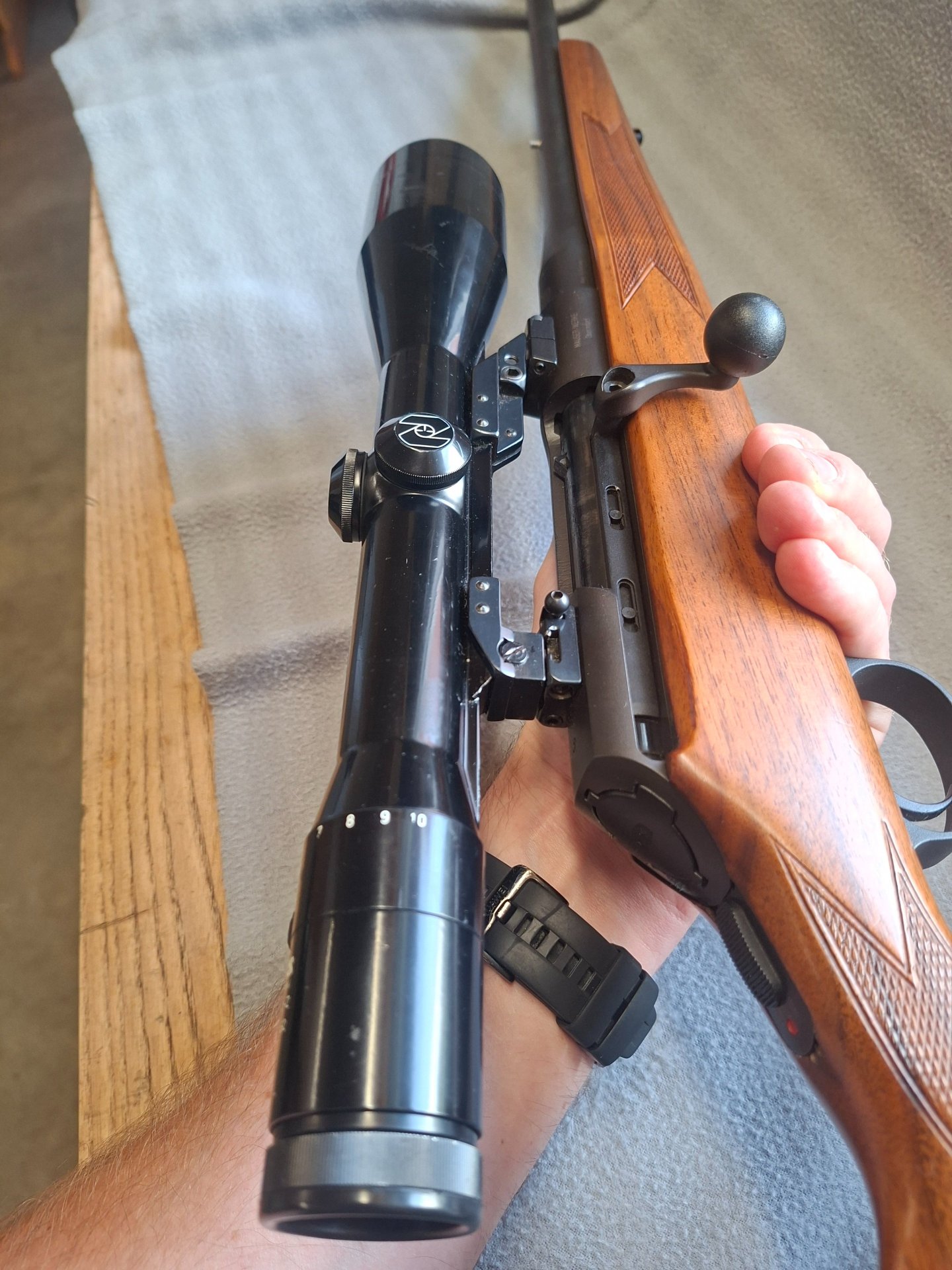 Geradezugbüchse Mauser M96 Kal. .30-06 Spr. mit Zeiss Diavari-Z 2,5-10x52 T* auf EAW-Schwenkmontage – Bild 8