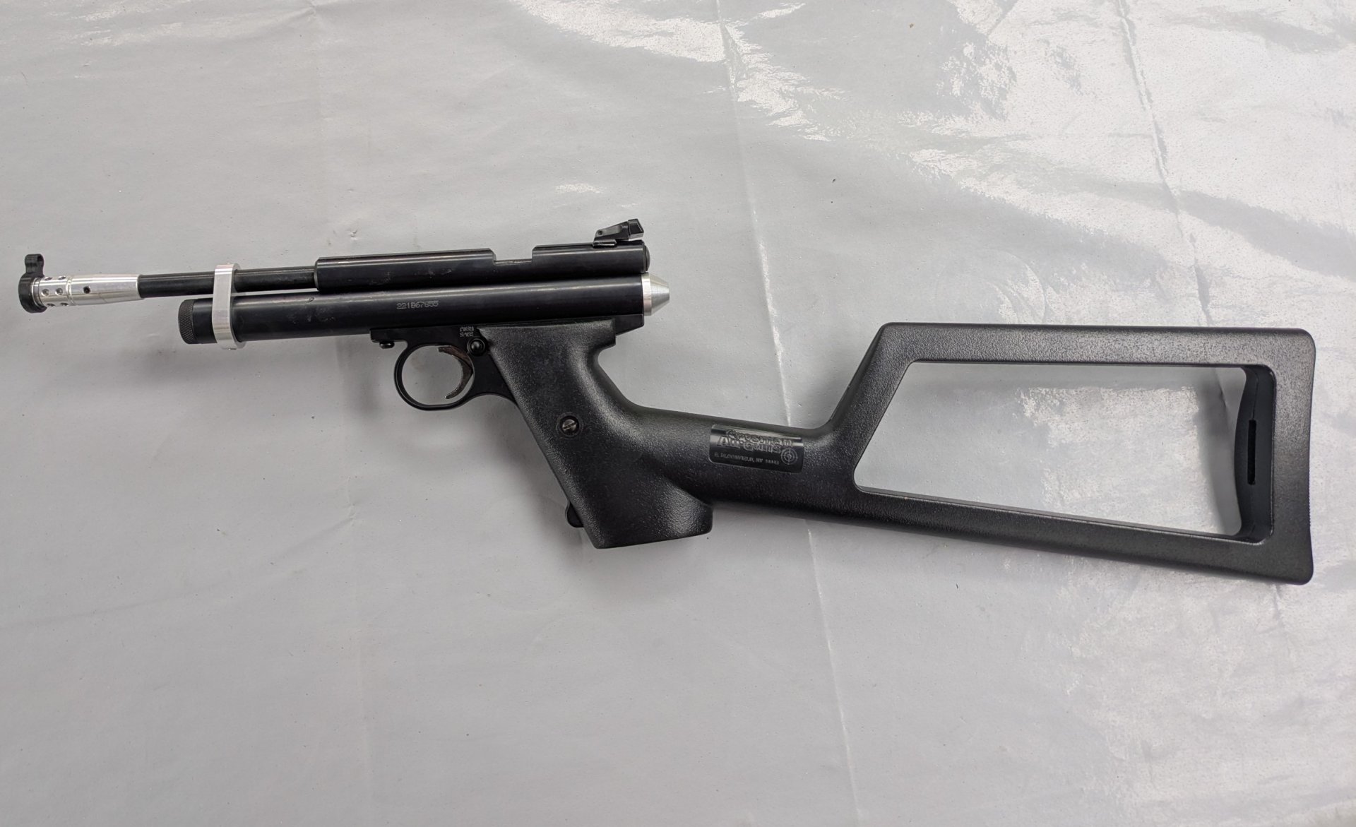 Crosman 2422, cal.22 /5,5mm Diabolo, Anschlschaft, Steelbreech, Custom-Teile – Bild 5
