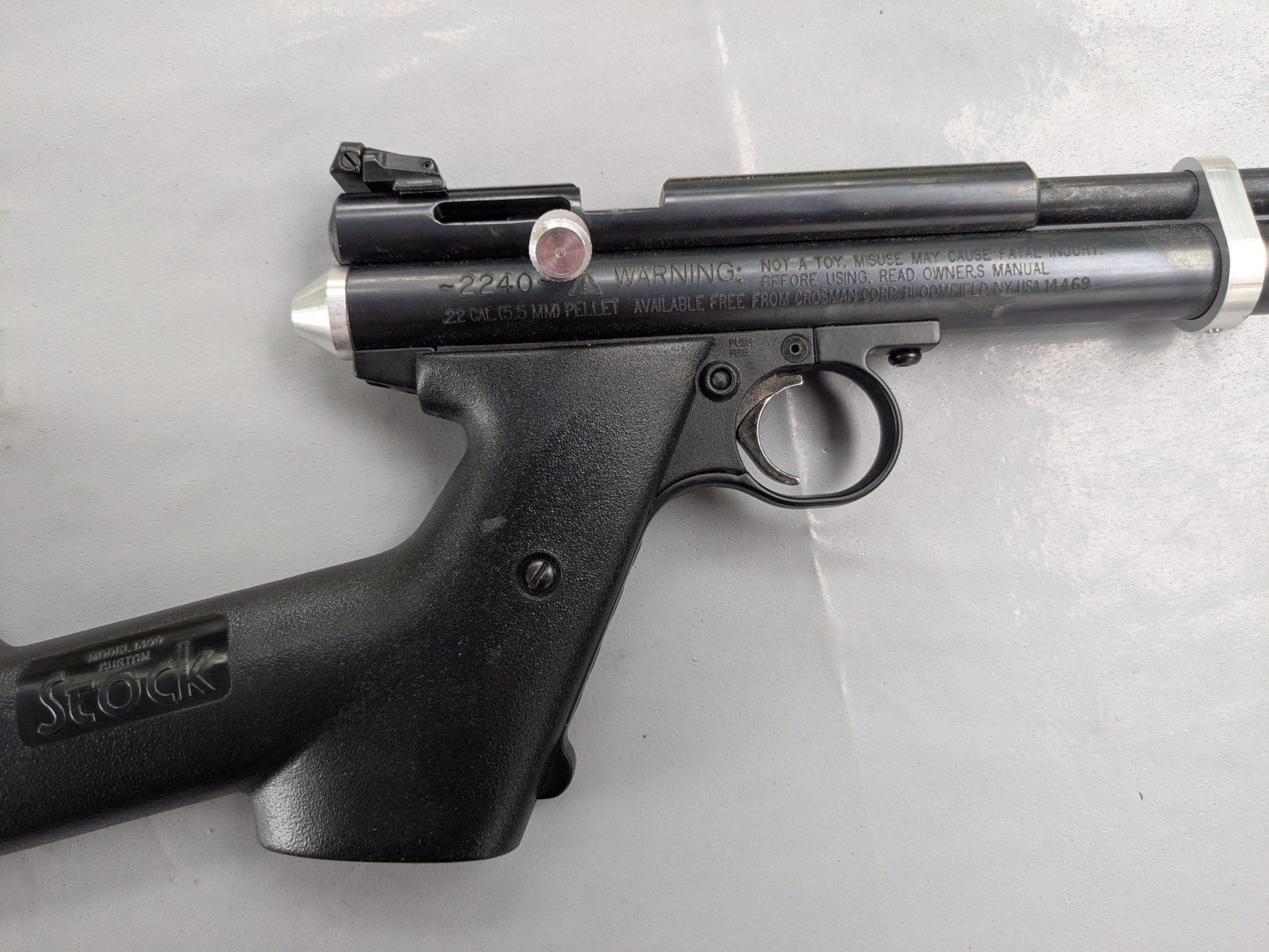 Crosman 2422, cal.22 /5,5mm Diabolo, Anschlschaft, Steelbreech, Custom-Teile – Bild 6
