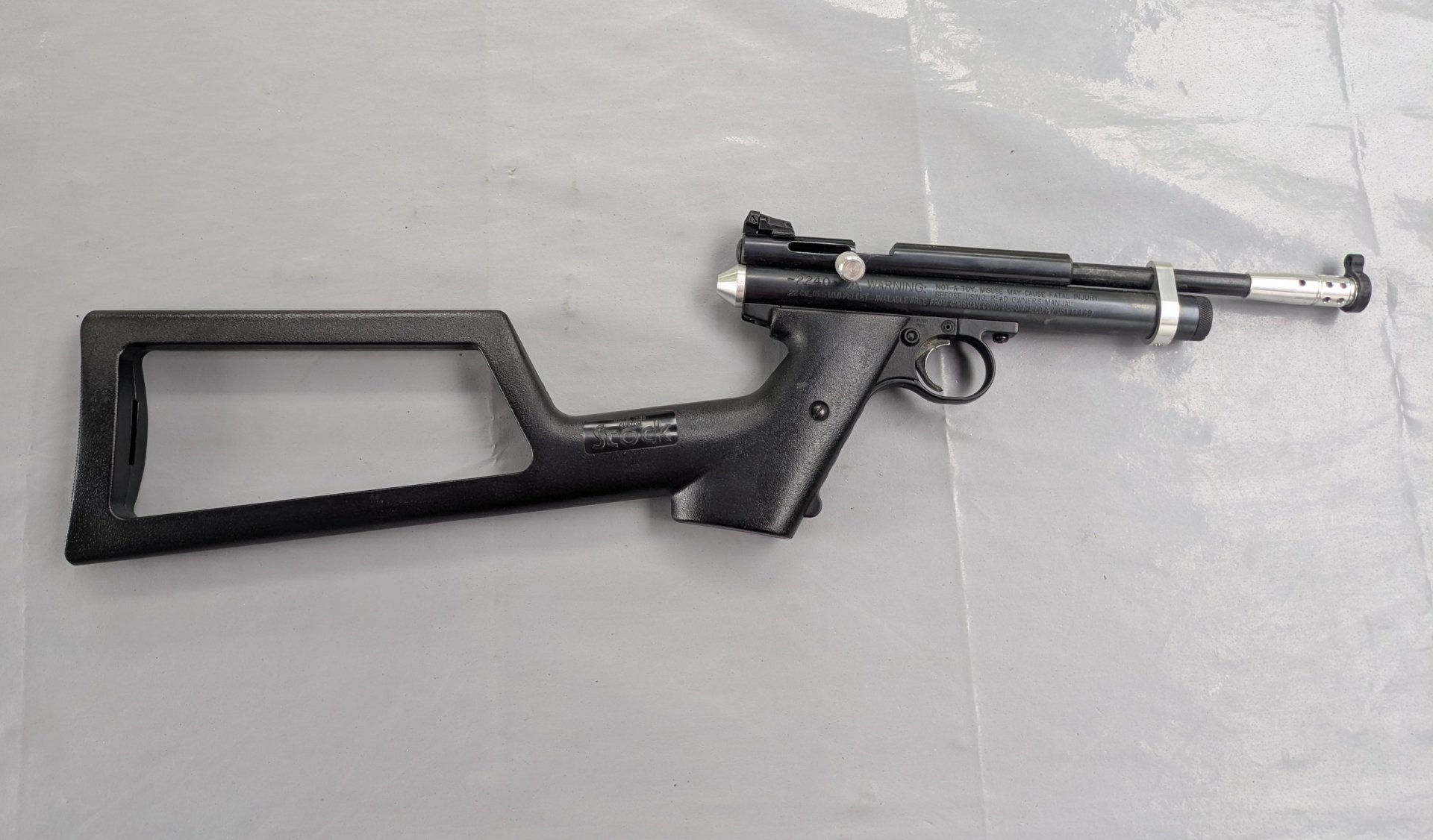 Crosman 2422, cal.22 /5,5mm Diabolo, Anschlschaft, Steelbreech, Custom-Teile – Bild 1