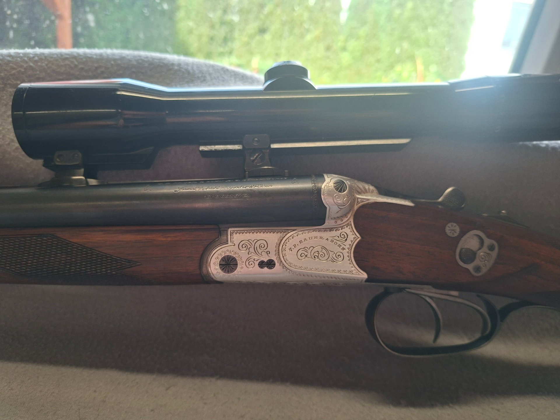Sauer & Sohn 3000 DUR – Leichter Pirschdrilling 6,5x57R – 16/70 – inkl. Einstecklauf .22 WMR & Henso – Bild 6