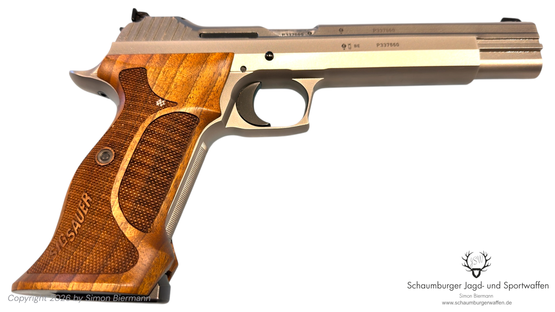 Rarität! Pistole, SIG Sauer, P210 Super Target, 6" Lauf, Kal. 9mmLuger, kaum geschossen, Bestzustand – Bild 1