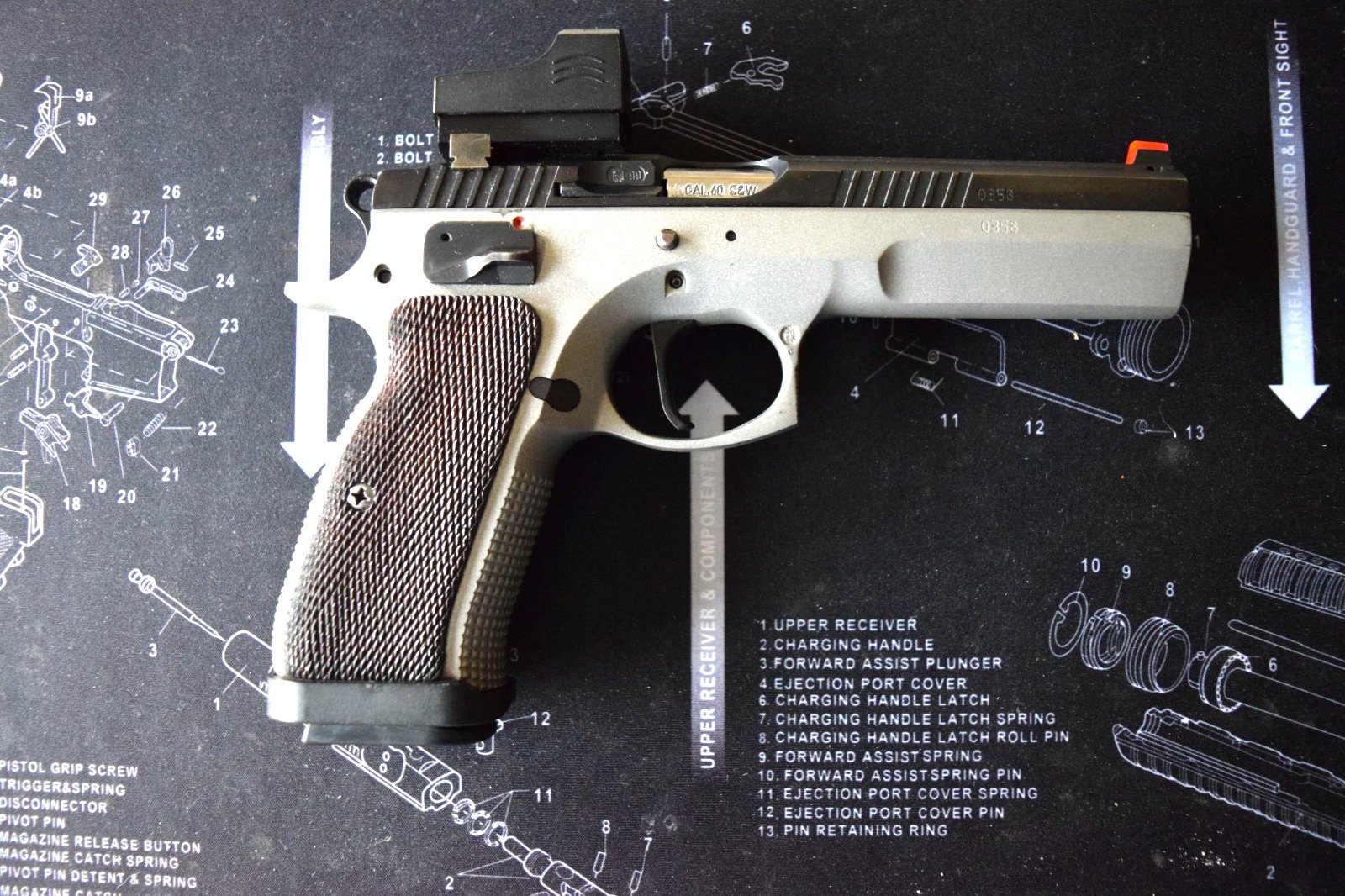 CZ 75 STANDARD IPSC mit BURRIS Rotpunkt 40 S&W – Bild 2