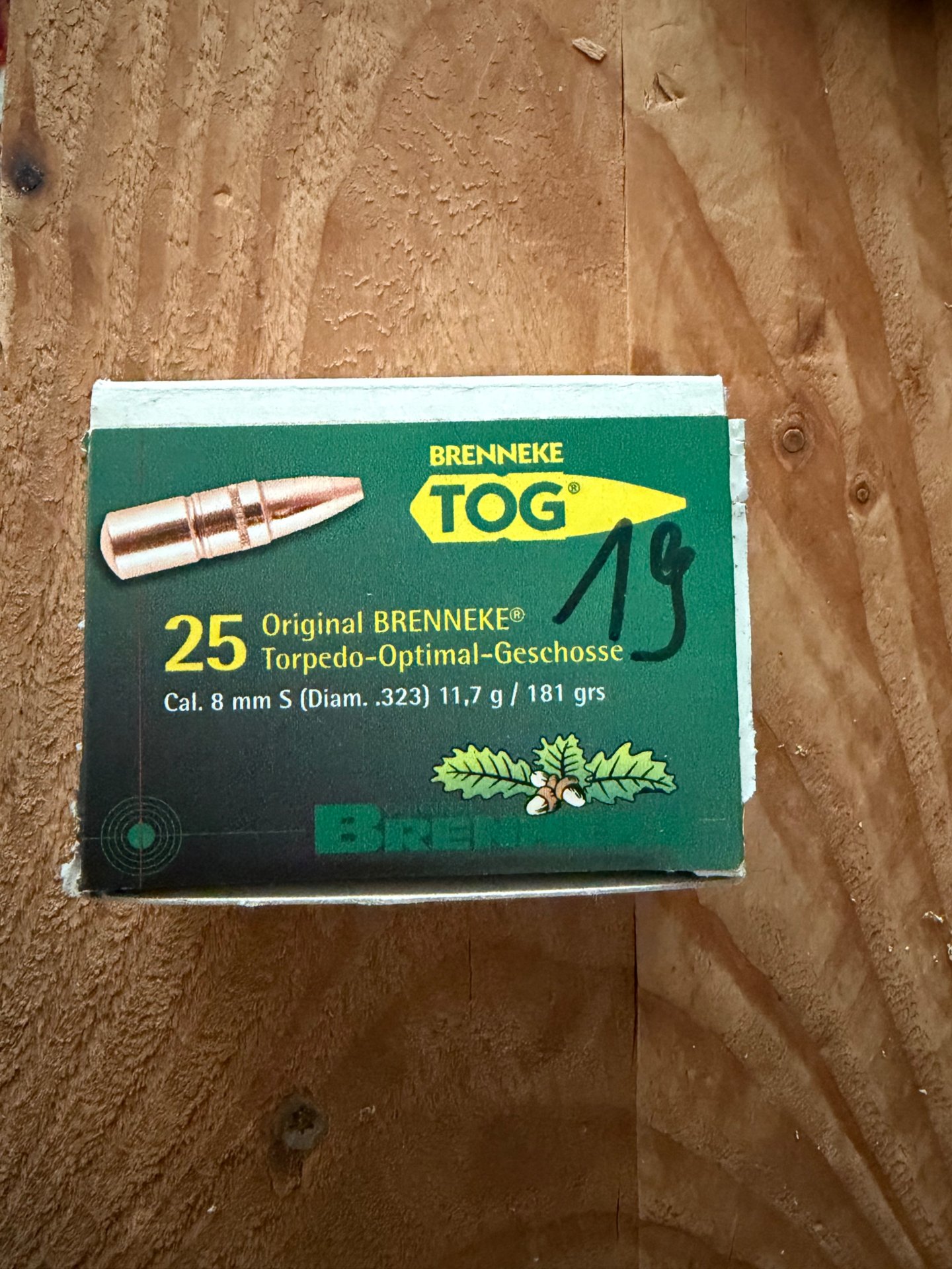 Geschosse Brenneke TOG .323 8mm 180gr – Bild 1