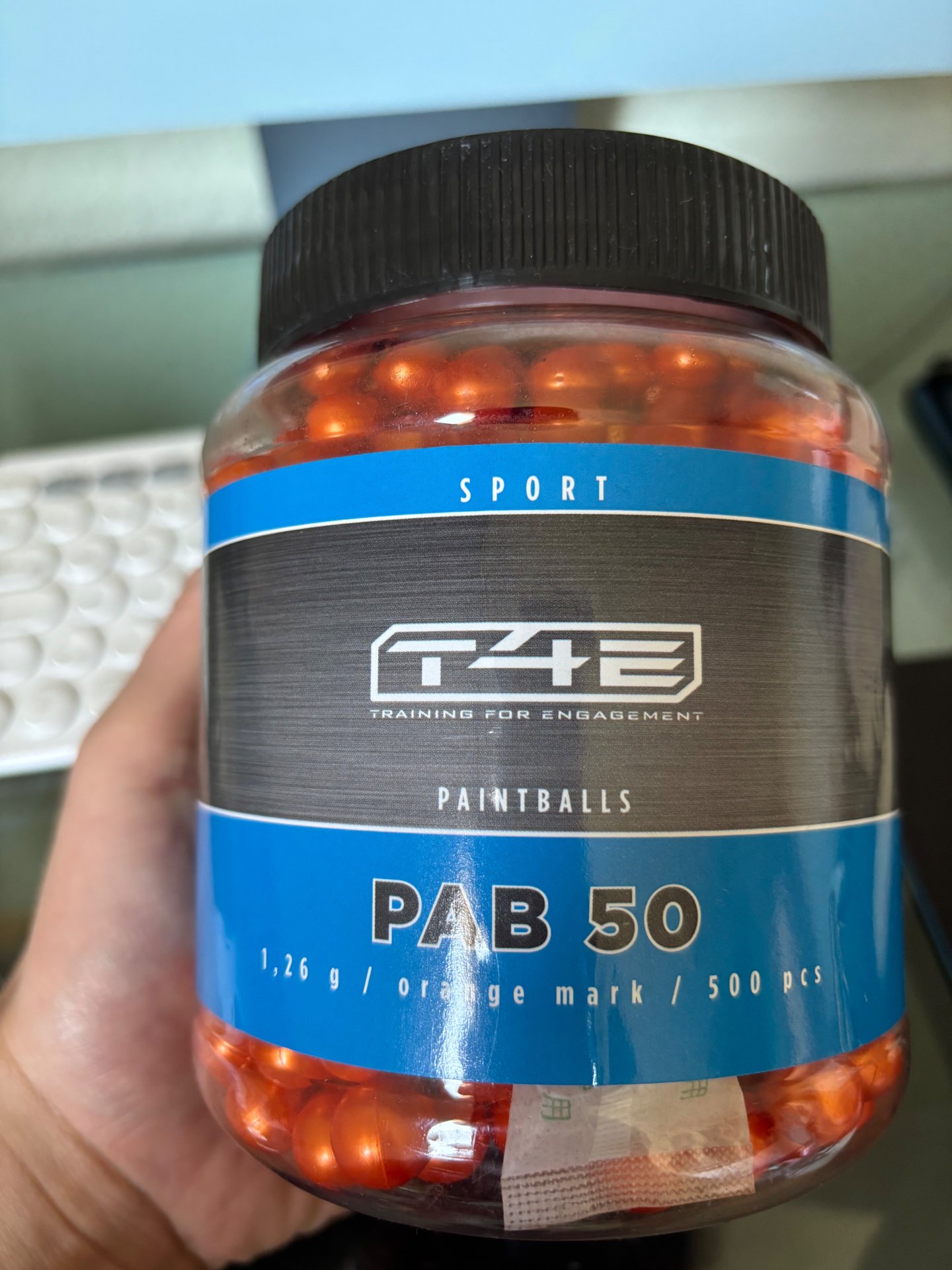T4E PAB 50 Paintballs Orange – Bild 1