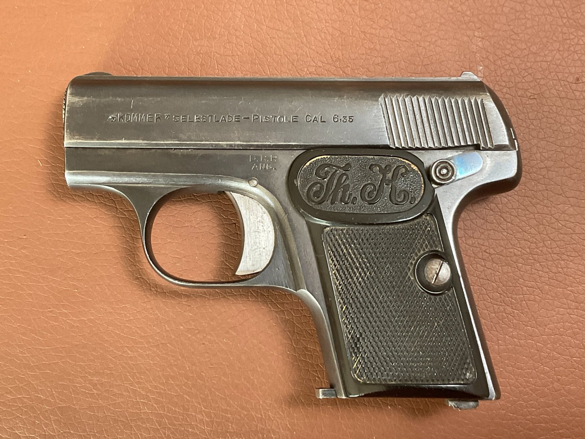 Taschenpistole Thomas Kommer Modell 2 im Kaliber 6,35 mmBrowning SNR 5B – Bild 1