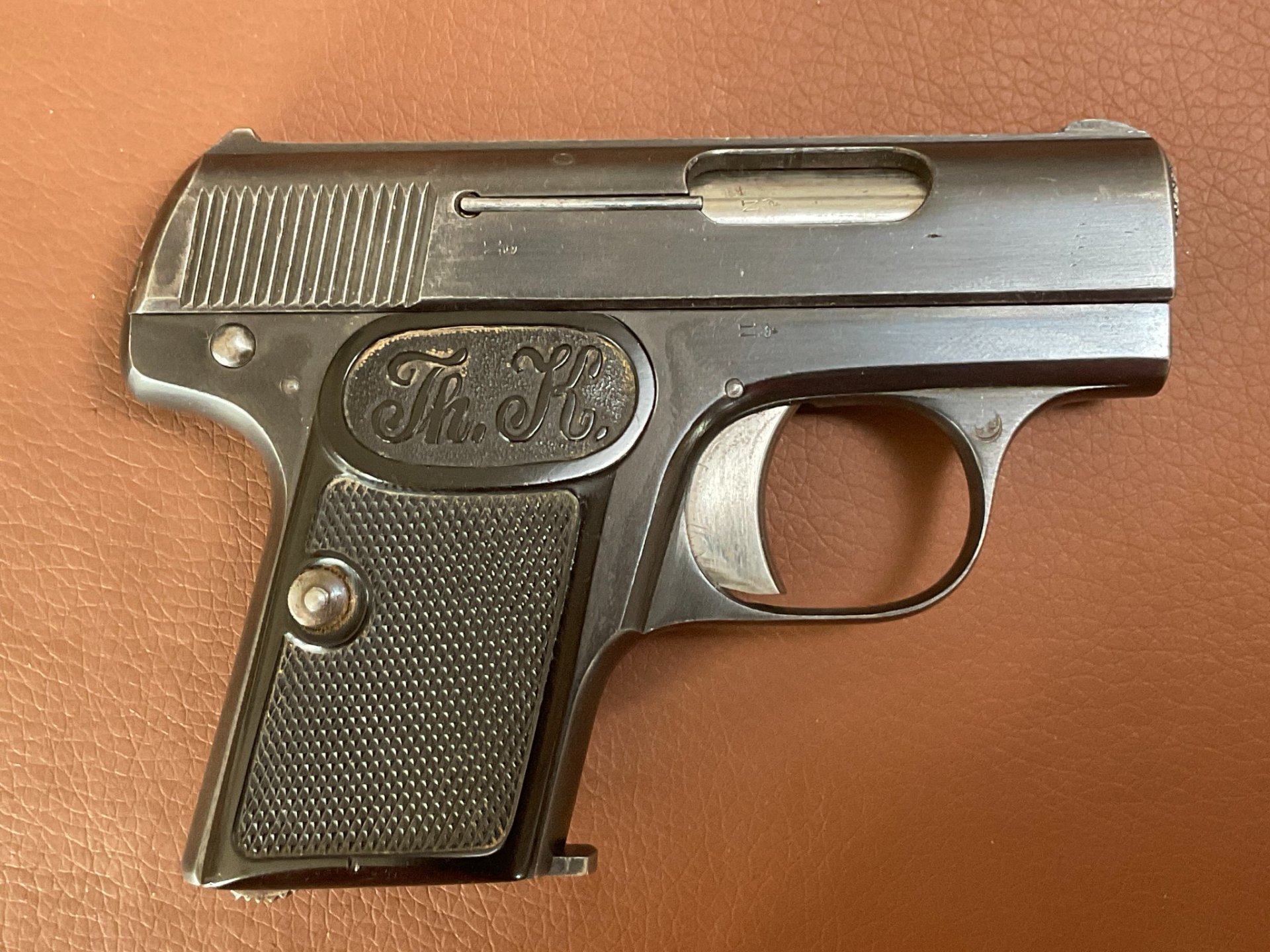 Taschenpistole Thomas Kommer Modell 2 im Kaliber 6,35 mmBrowning SNR 5B – Bild 2