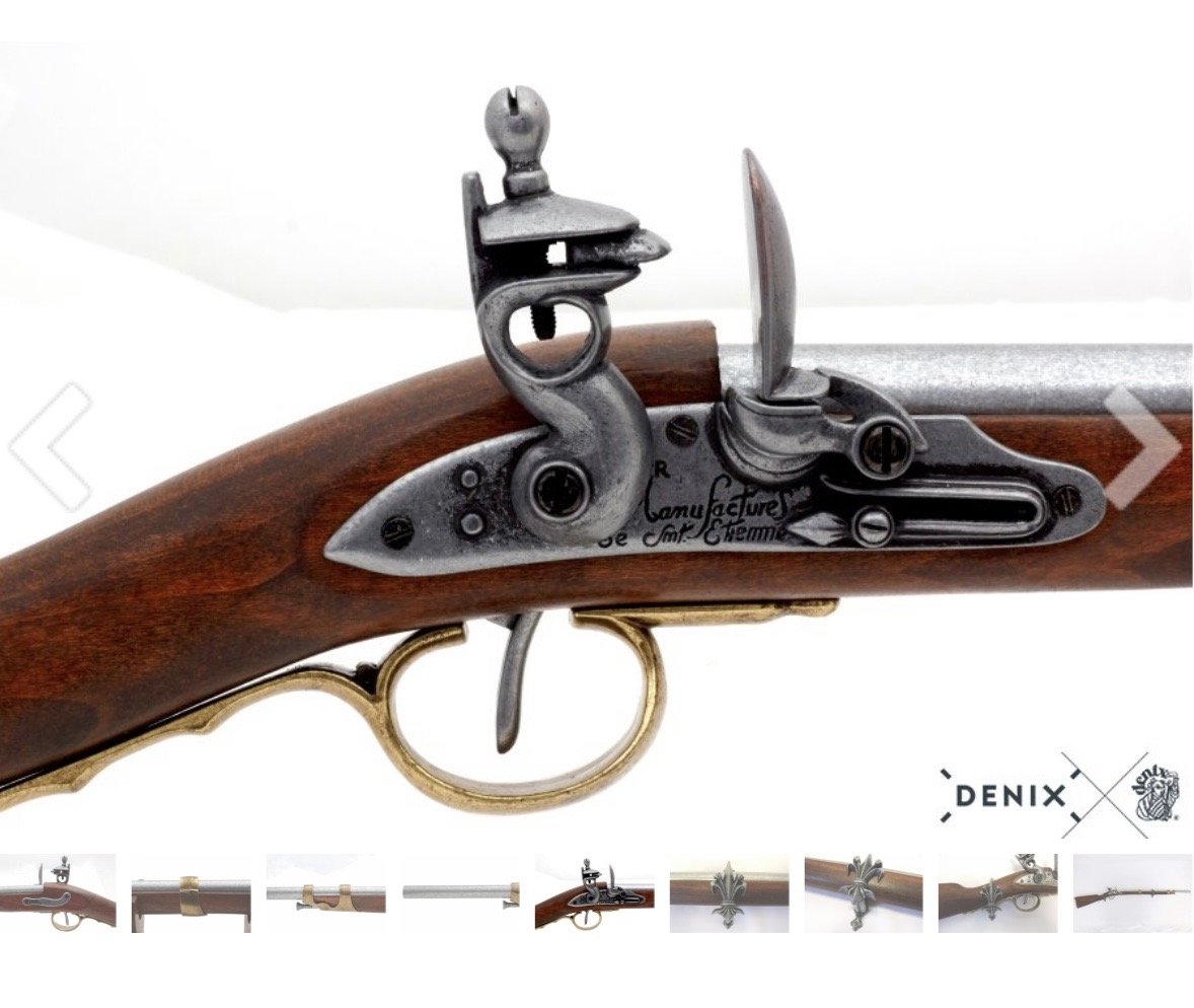 DENIX Steinschlossmuskete Frankreich 1806 – Replik mit Bajonett – Deko – Bild 5
