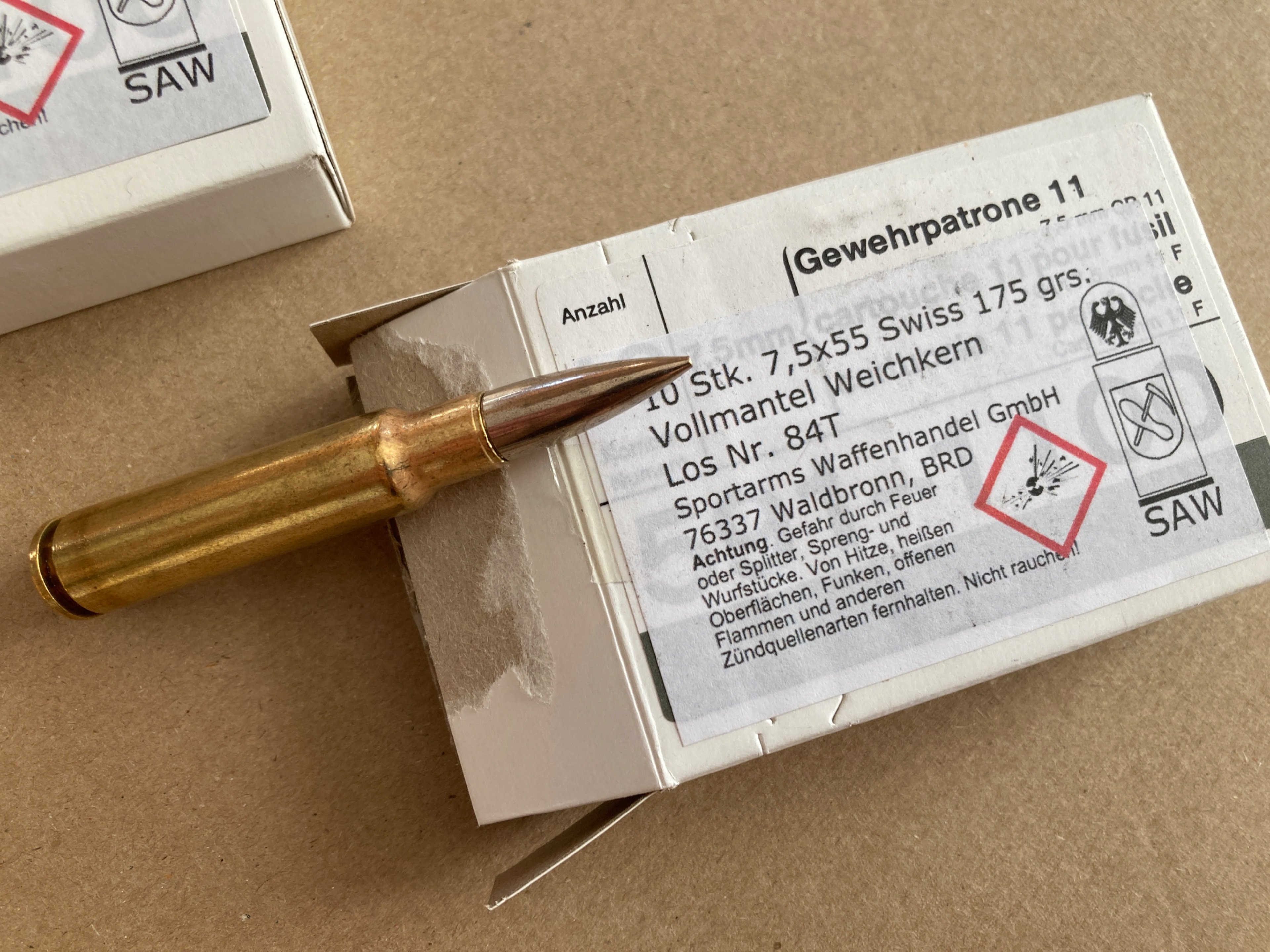 400 Schuss GP11 - 7,5x55 - für G11/K11/K31 - RUAG SWISS SCHWEIZ – Bild 1