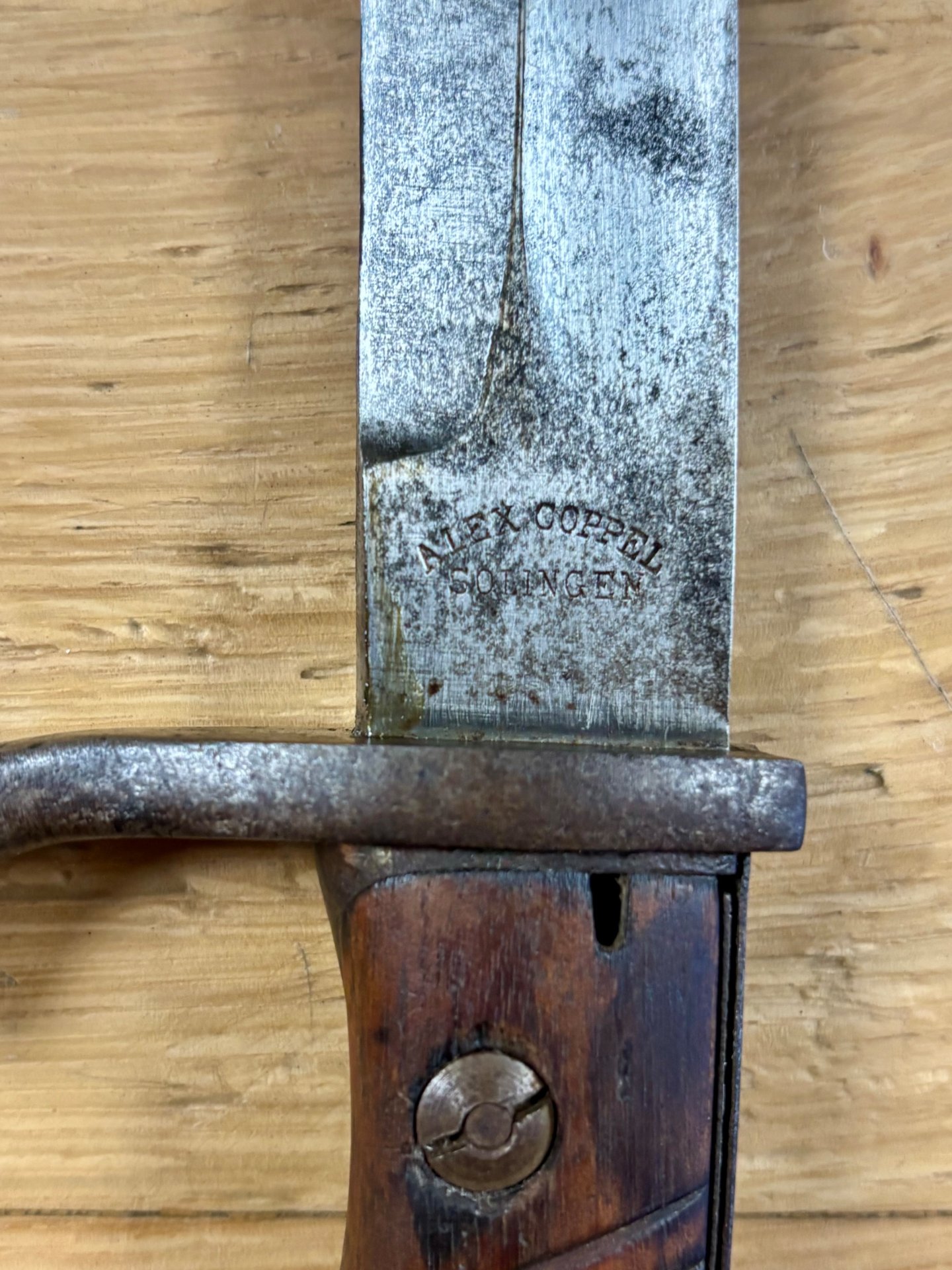 WW1 Bayonet Alex Koppel Solingen mit Stempel Krone – Bild 3