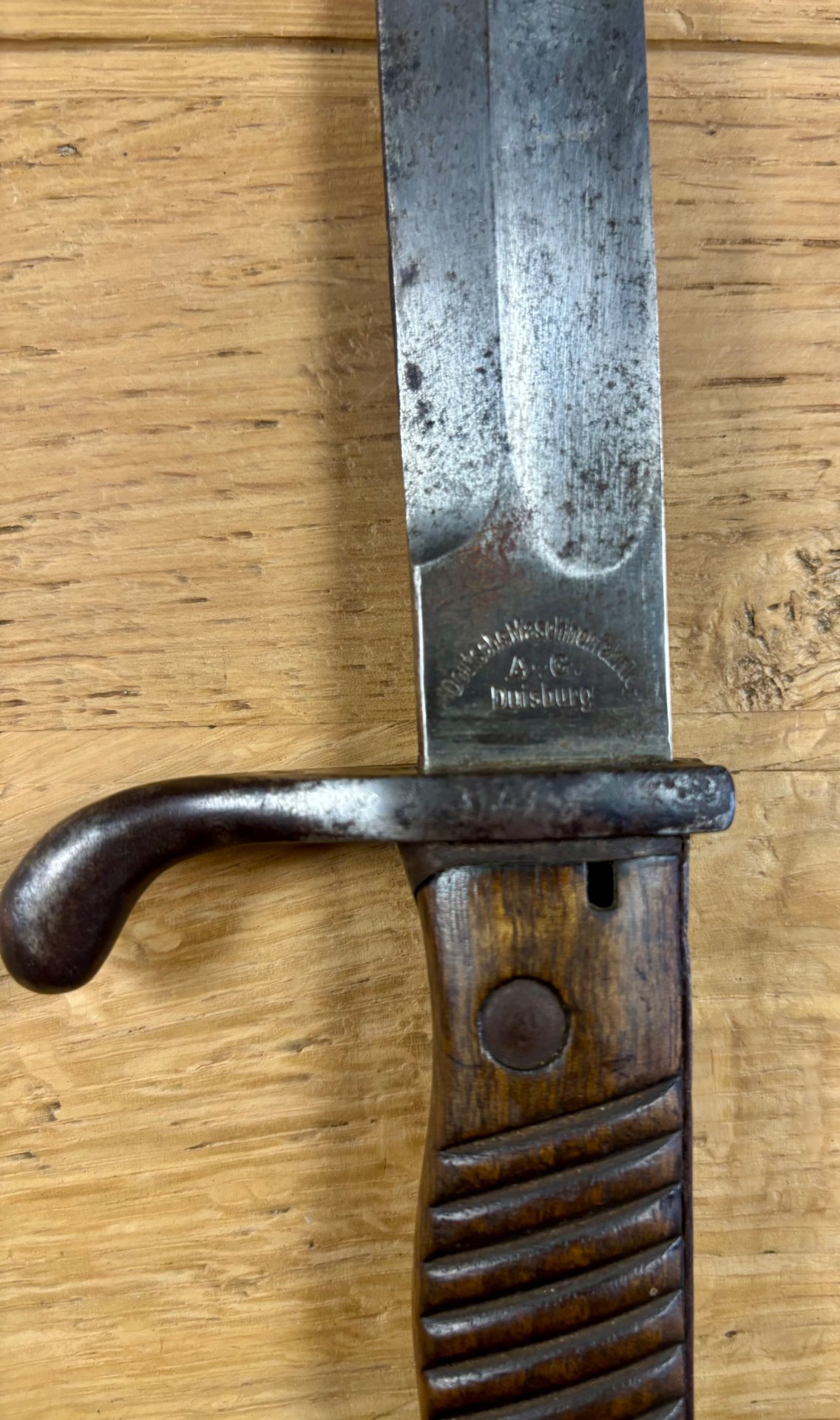 WW1 Bayonet Deutsche Maschinenfabrik A.-G. mit Stempel Krone – Bild 2