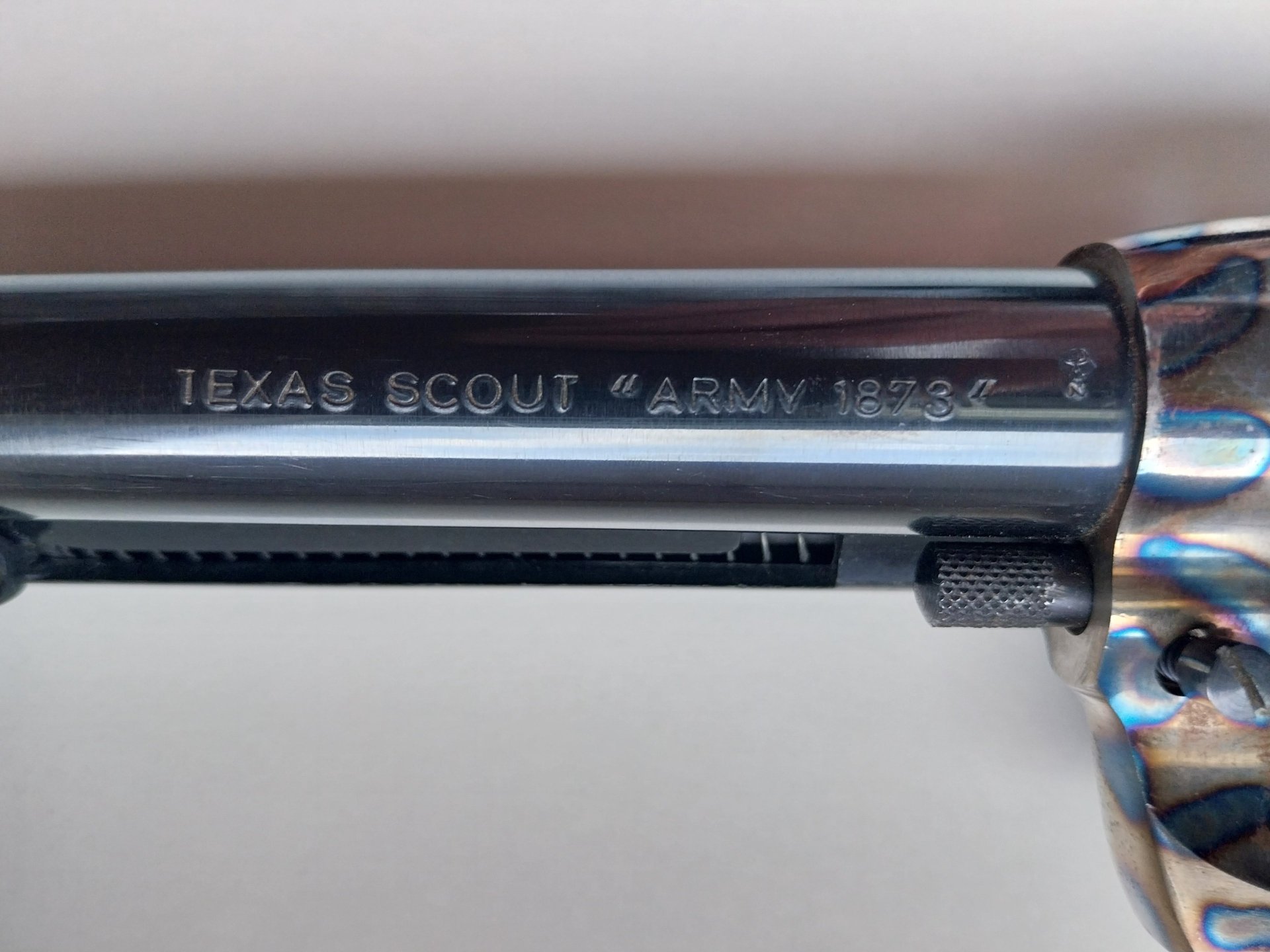HS TEXAS SCOUT Army 1873cal. 9mm Knall mit buntgehärtetem Rahmen. – Bild 11