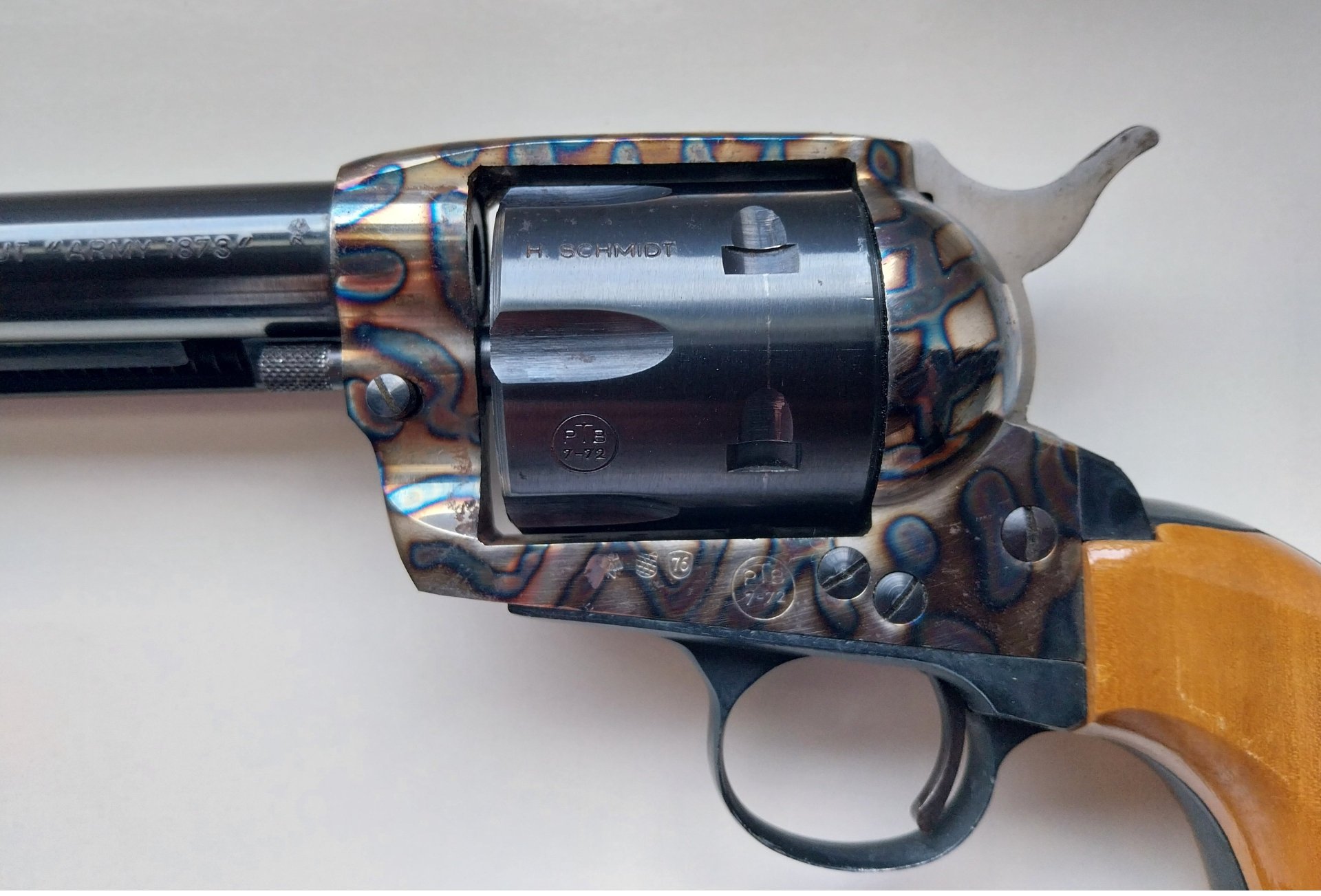 HS TEXAS SCOUT Army 1873cal. 9mm Knall mit buntgehärtetem Rahmen. – Bild 2