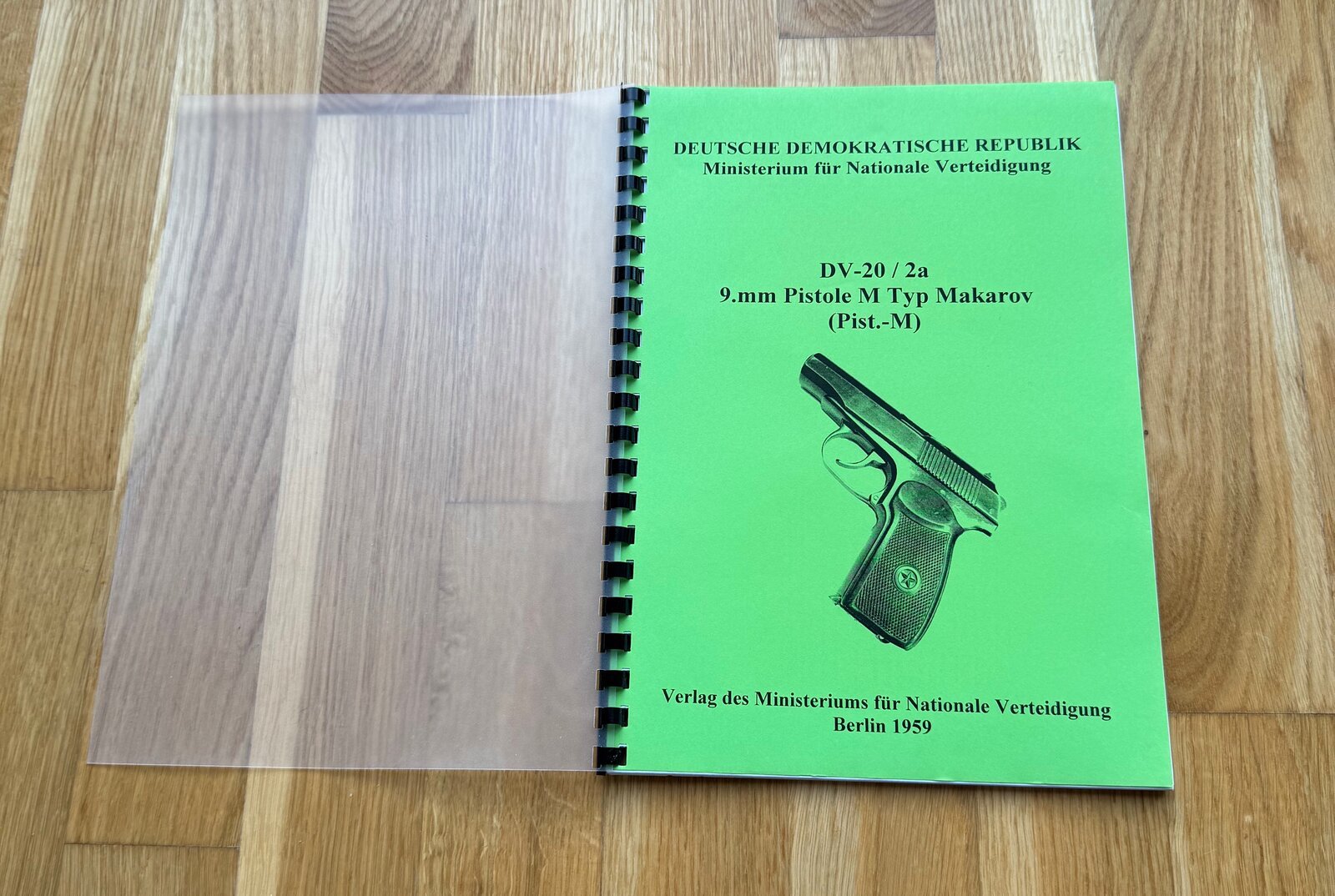 Nachdruck NVA DV-20/2a 9mm Pistole M Makarov 1959 A4 – Bild 1