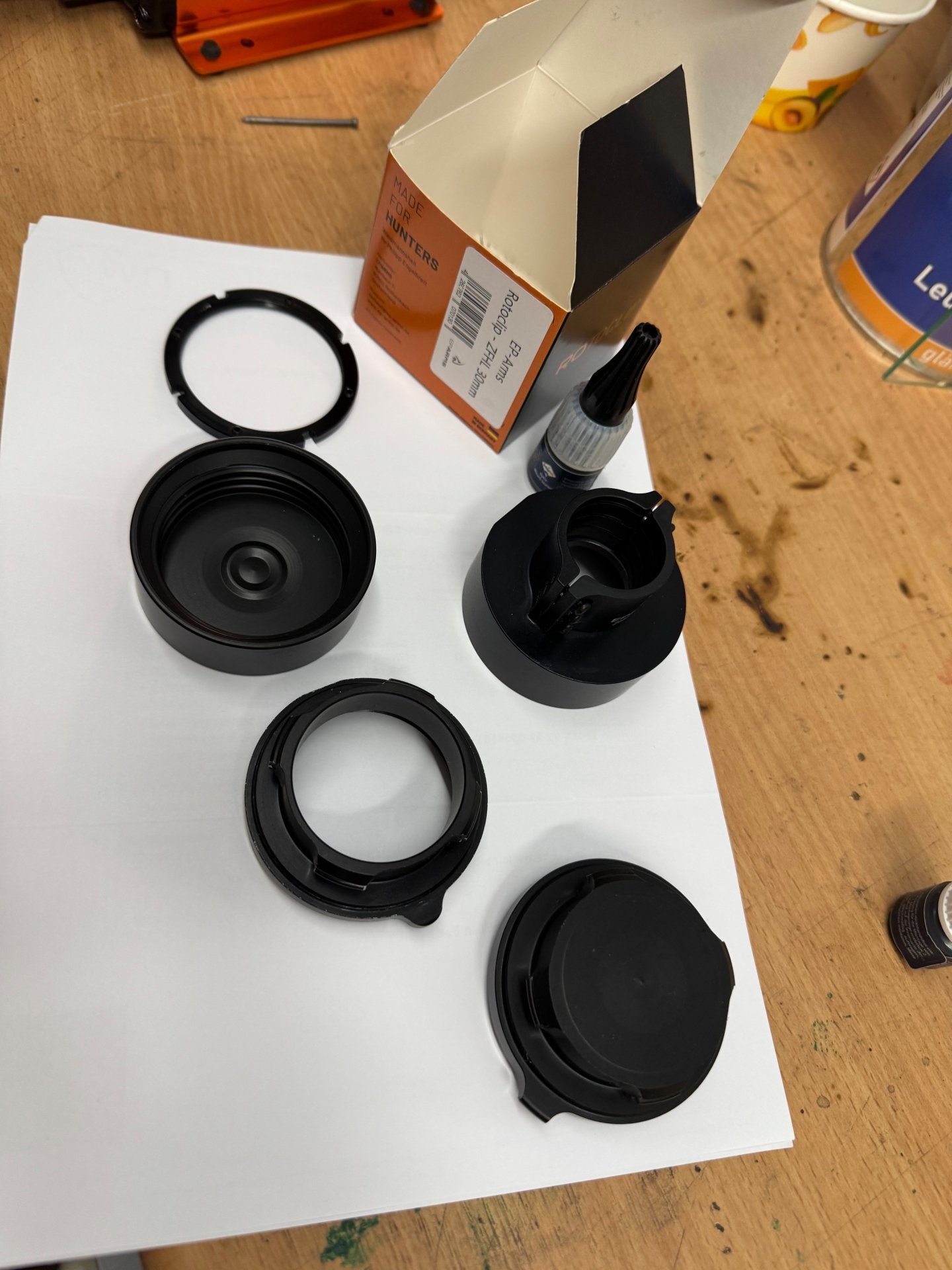 EPArms Rotoclip Komplettpaket Gewindeadapter M52x0,75 + Zielfernrohrhalter 30mm + Staubschutzdeckel – Bild 1