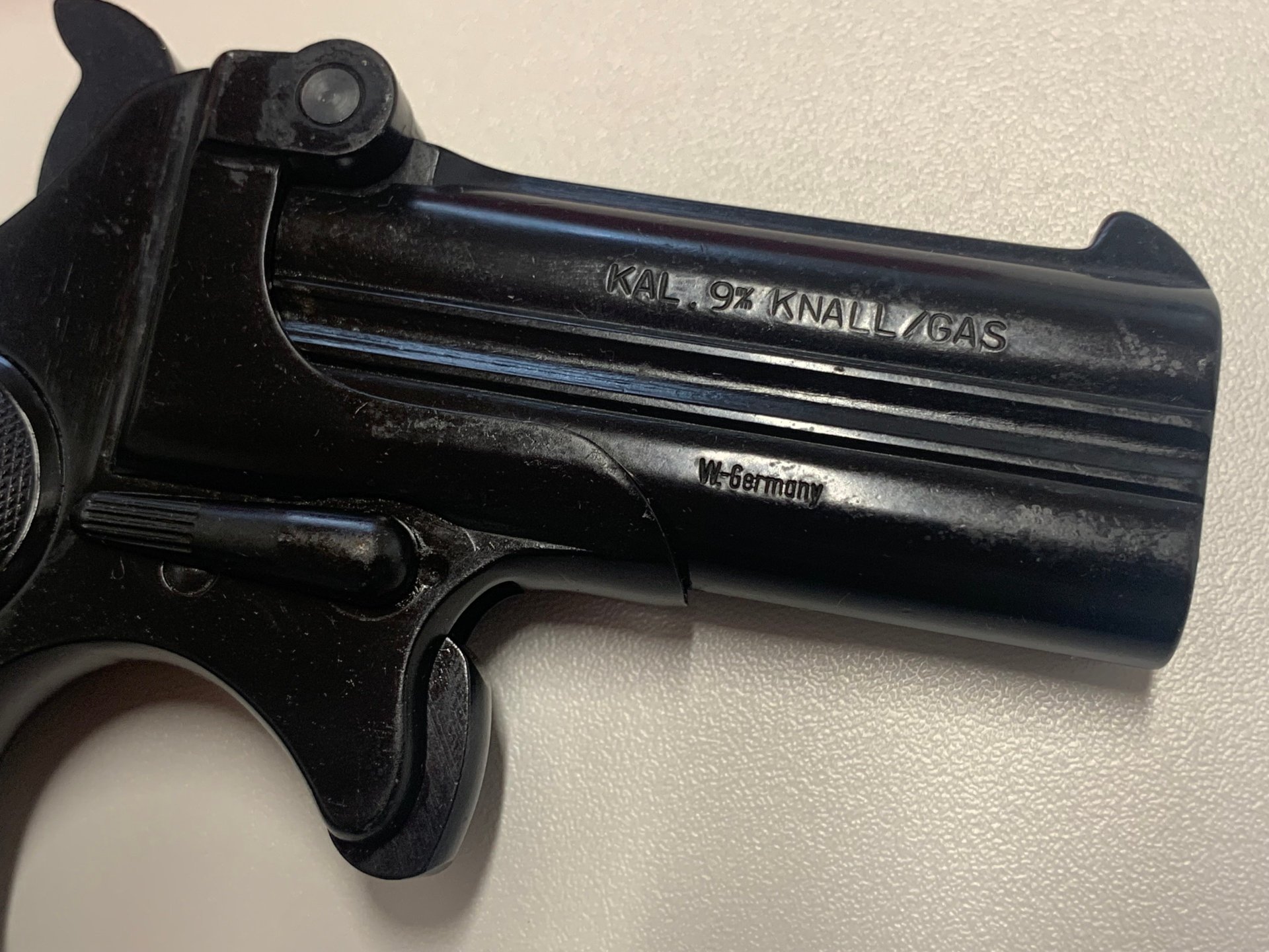 Noris (Röhm) Derringer Twi-Nine 9mm R. Knall *alte PTB 276* Vollstahl, kein Twinny, mit OVP! – Bild 12