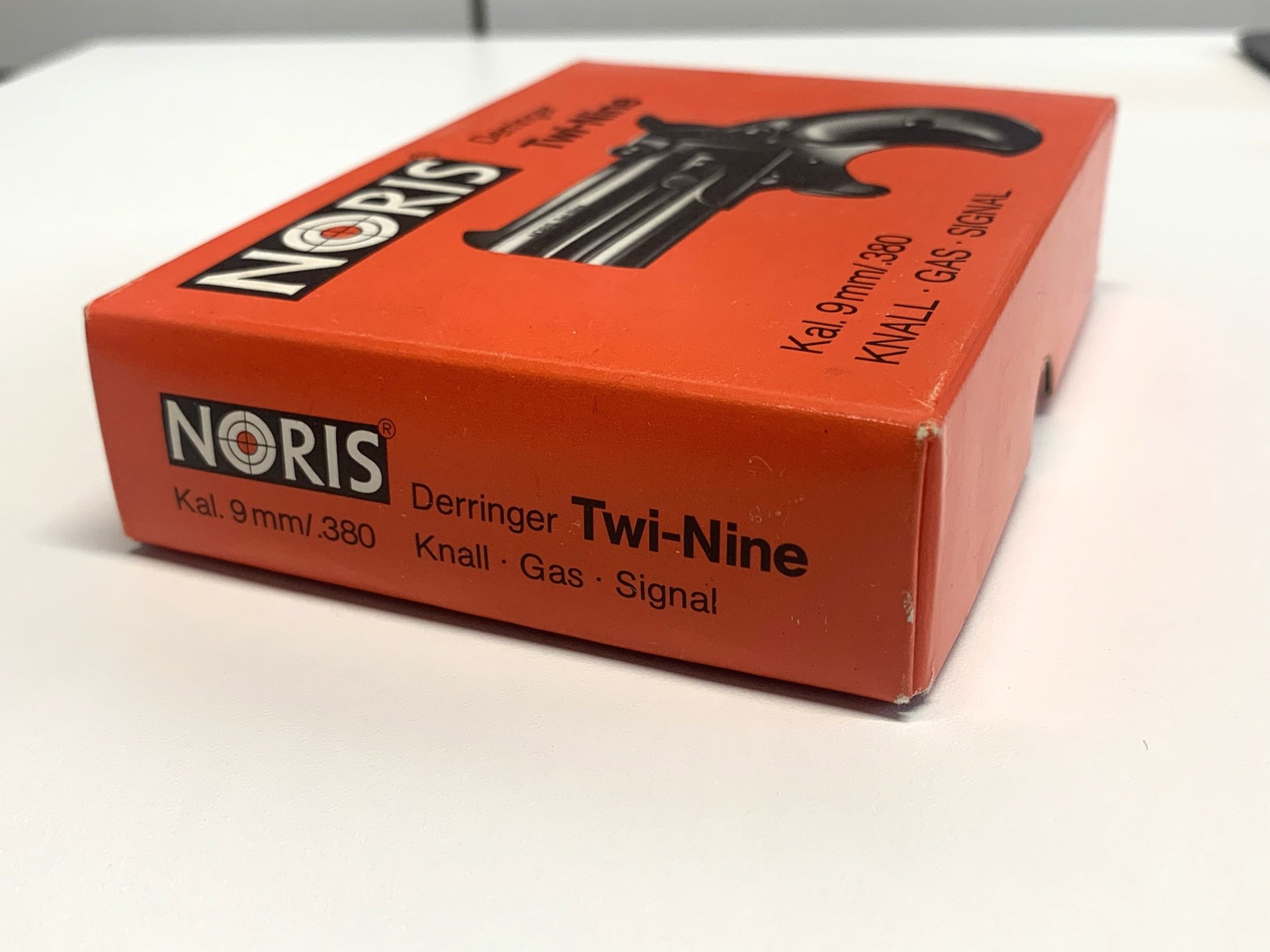 Noris (Röhm) Derringer Twi-Nine 9mm R. Knall *alte PTB 276* Vollstahl, kein Twinny, mit OVP! – Bild 6