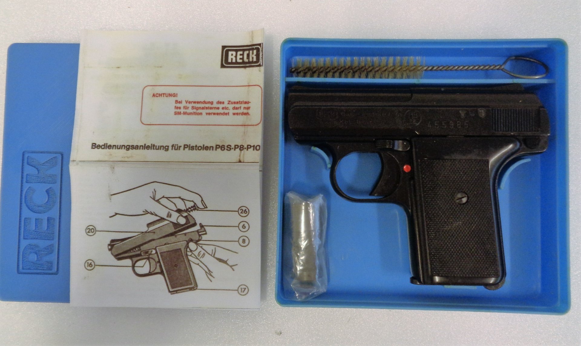 Reck P6S alte Gaspistole PTB 78, Top- Zustand in OVP – Bild 2