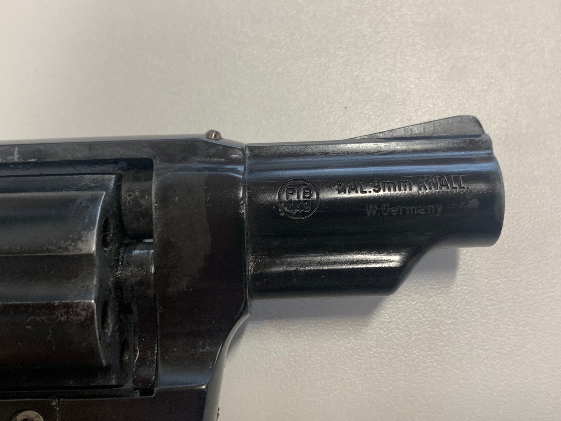 Röhm RG79 SRS-Waffe, 9mm R. Knall, PTP 449, W.Germany, mit OVP! – Bild 4