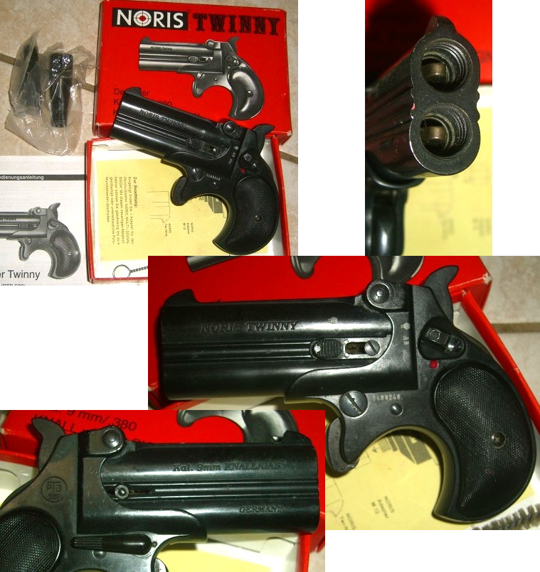 schöner Noris Derringer mit orig. Box - schwarze Griffschalen! – Bild 1