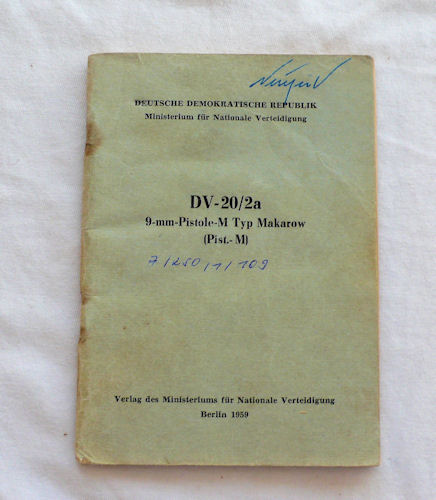 Makarov DDR NVA Dienstvorschrift Pistole Makarow – Original von 1959 ! – Bild 1