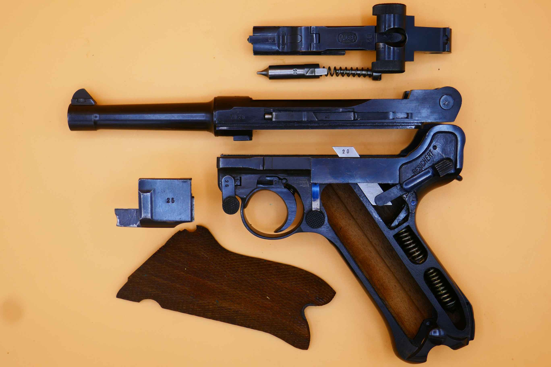 P08 Mauser Pistole 08 Parabellum 1941 Polizei no Krieghoff Zella Wehrmacht – Bild 3