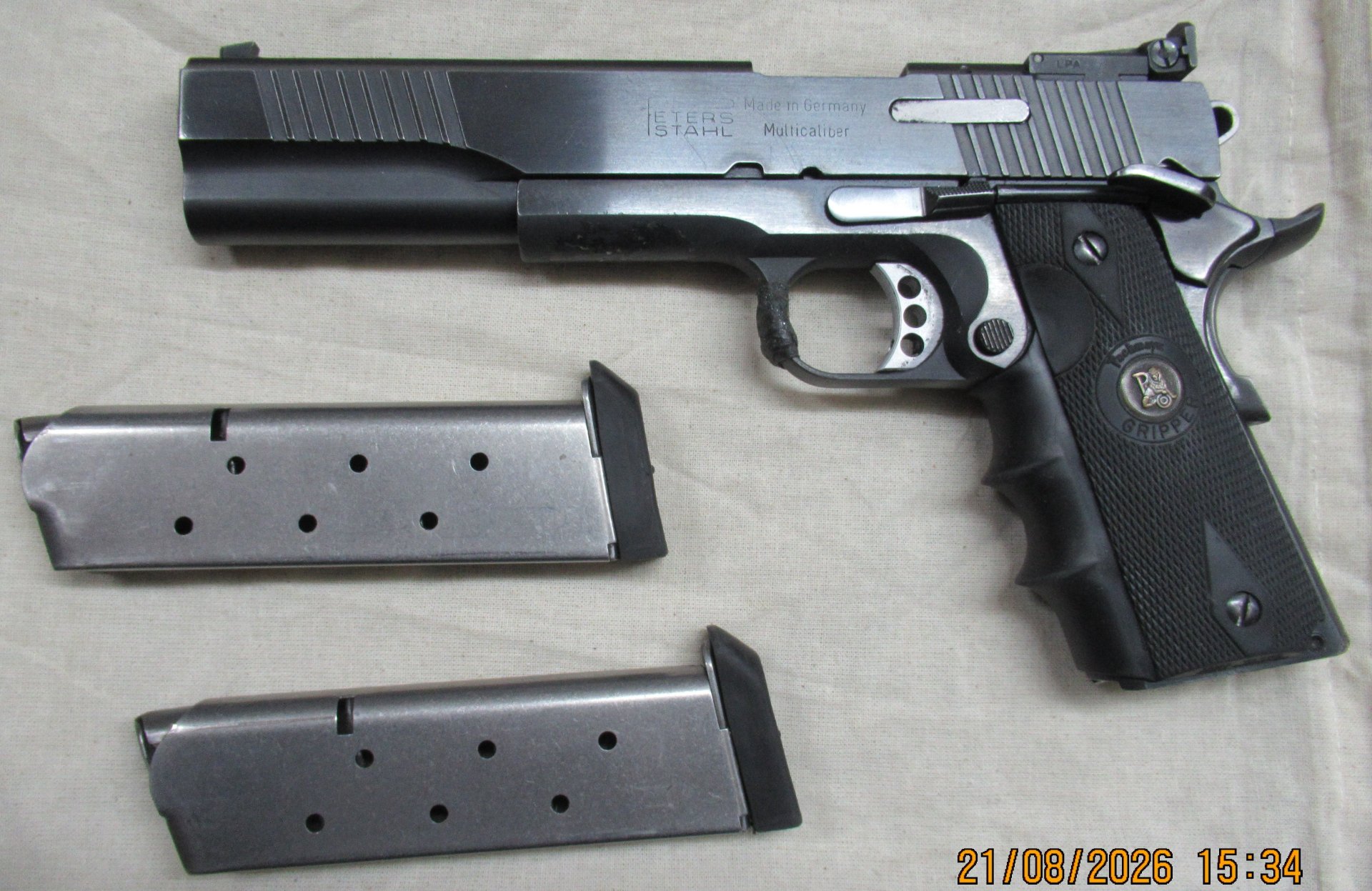 Pistole .45 ACP, 6 Zoll Krappmann Custom Peters Stahl – Bild 1