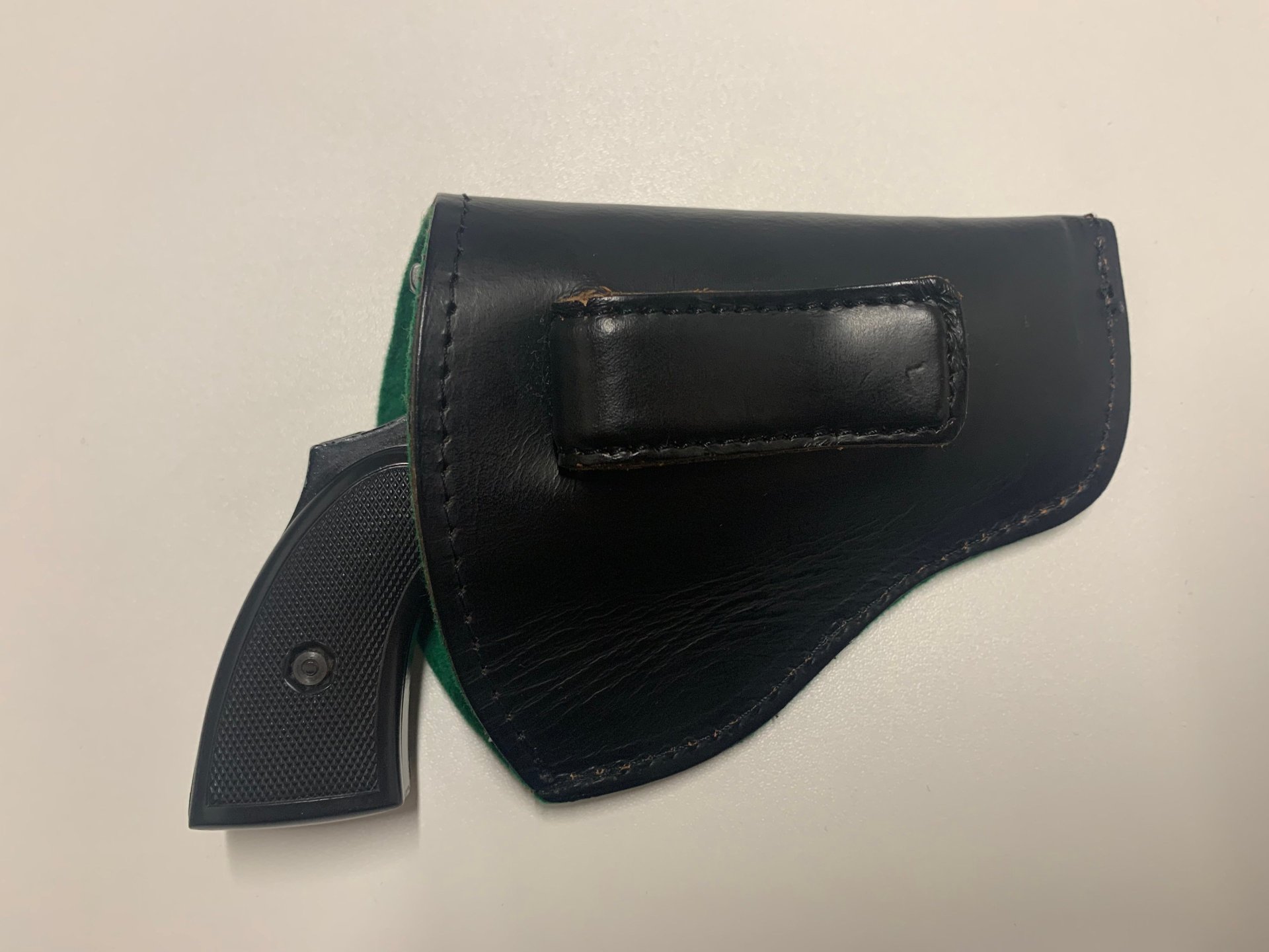 IWB-Lederholster/Dienstholster, Hersteller unbekannt, Stempelung G.D H, DBGM 4 – Bild 2