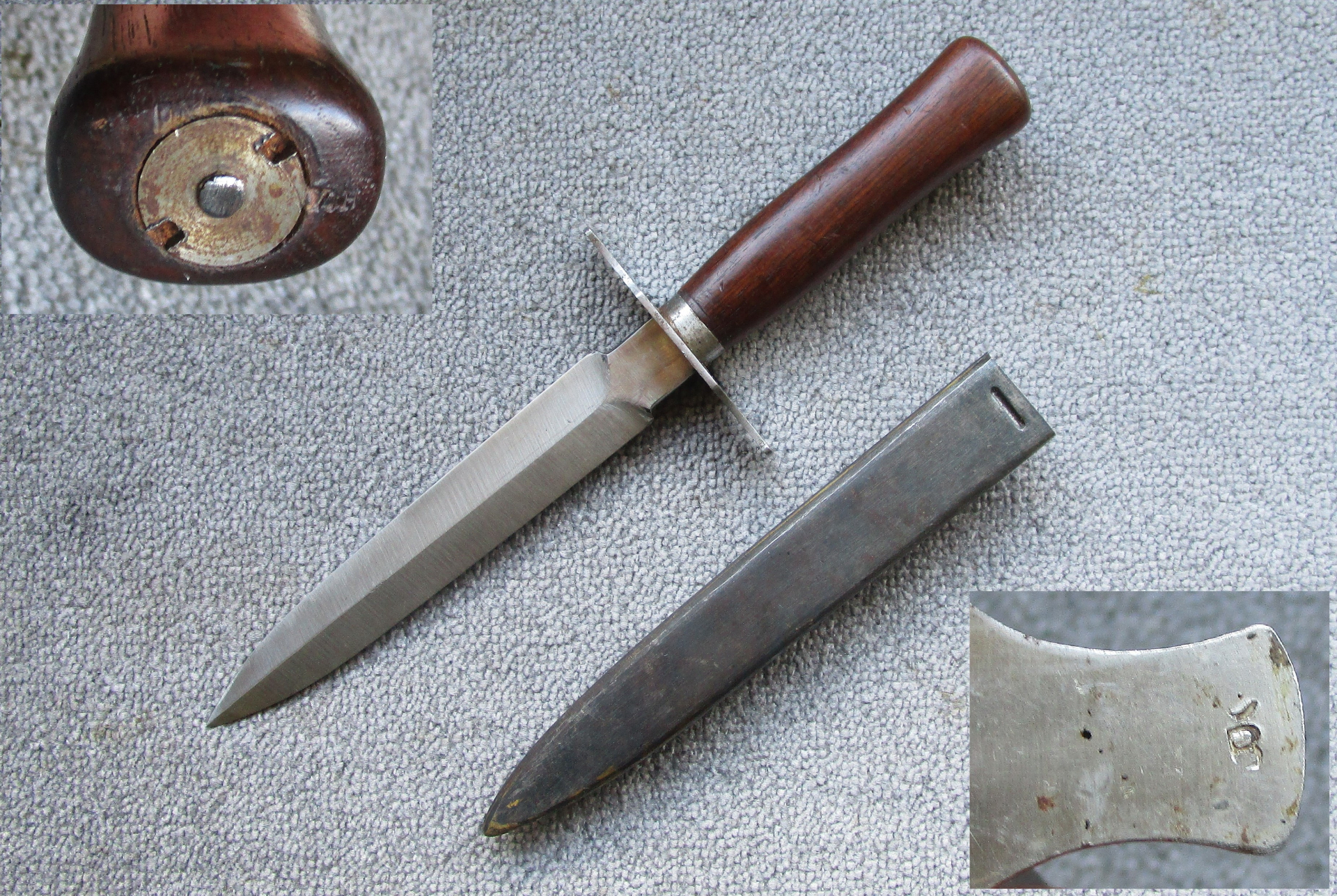 Grabendolch Kampfmesser Mod. 1916 Wehrmacht Kriegsmarine Stiefelmesser Infanteriemesser Gonon 1941 N – Bild 2