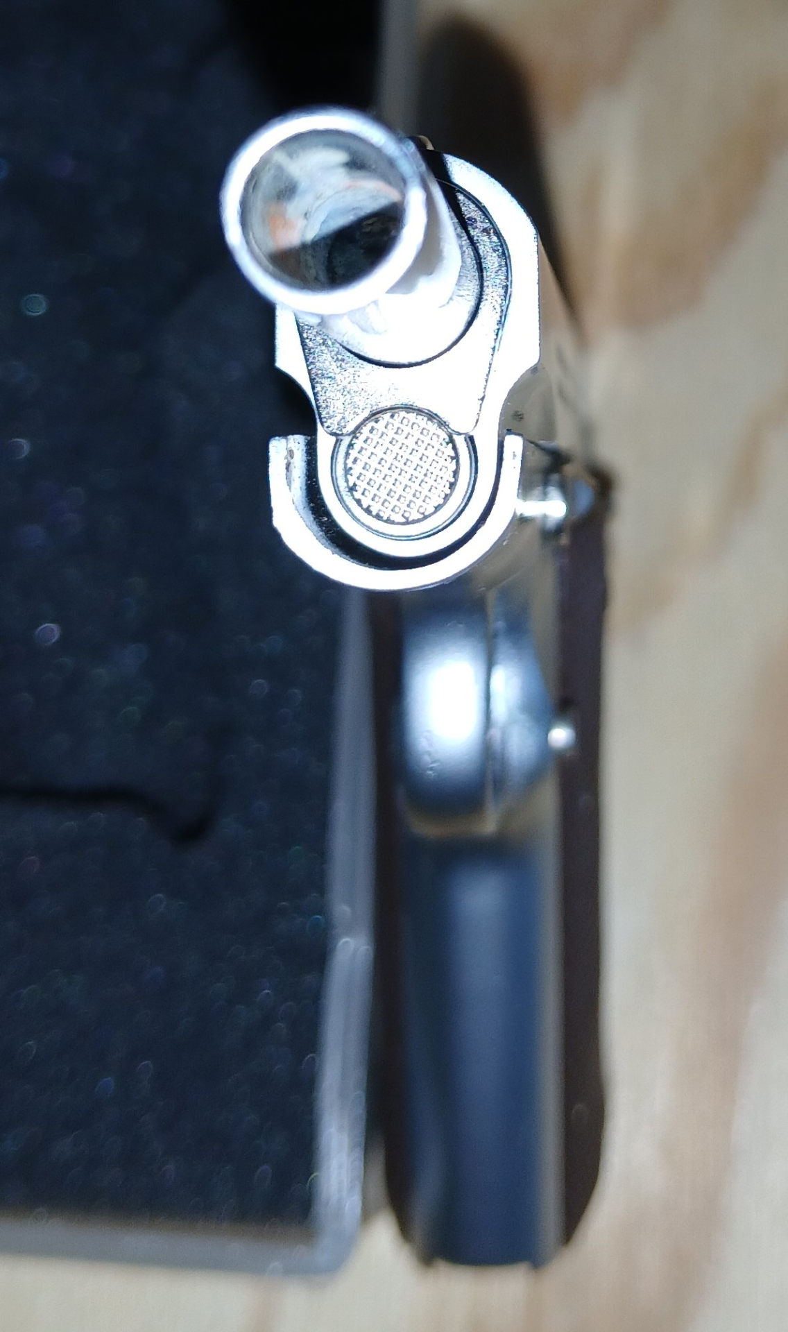 Colt Goverment .45 Stainless Maßstab 1:2 Modellpistole Miniatur – Bild 4