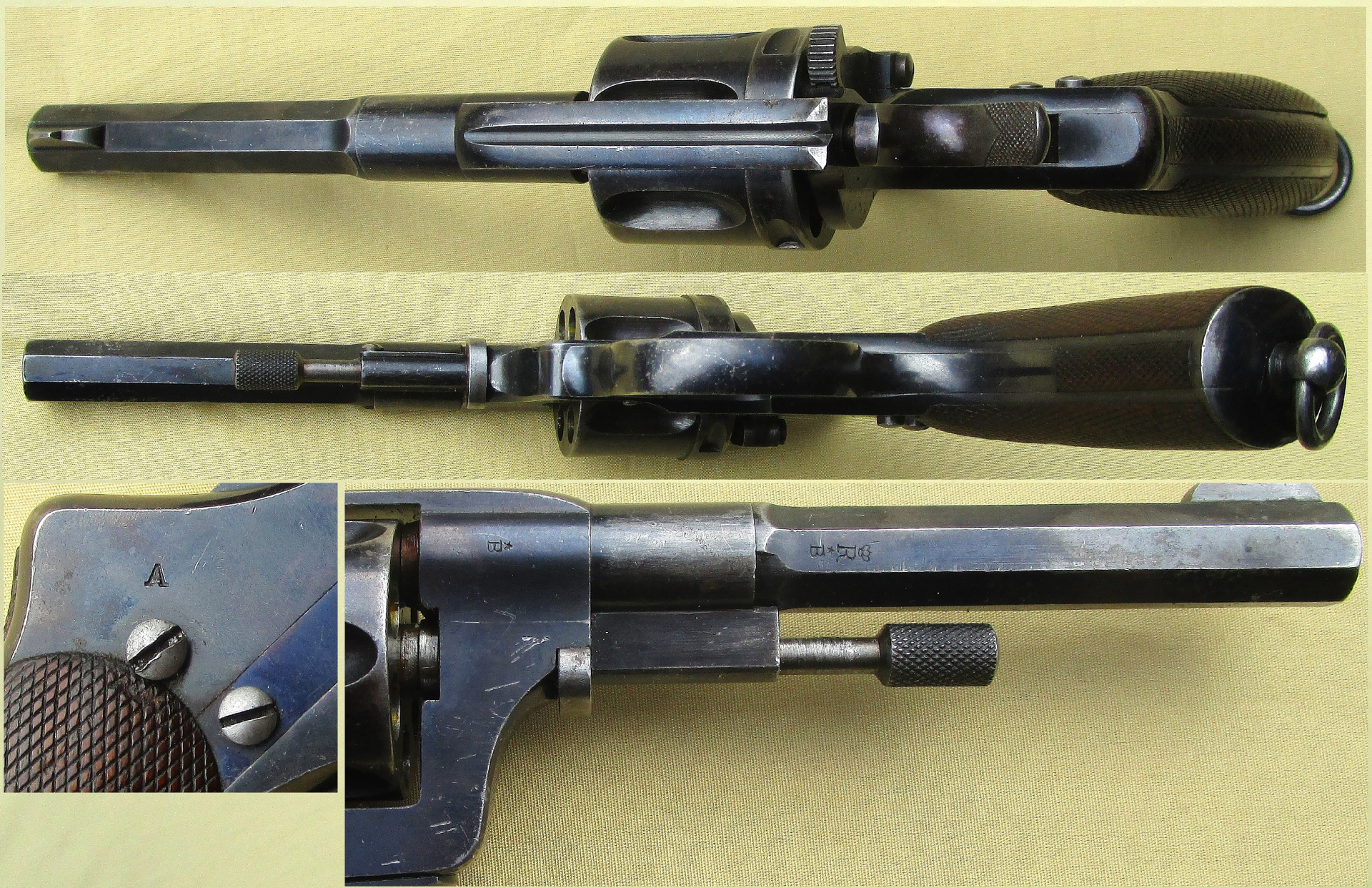 Nagant Revolver M1893 Norwegische Marine m/93 nummerngleich Kal.7,5mm – Bild 4