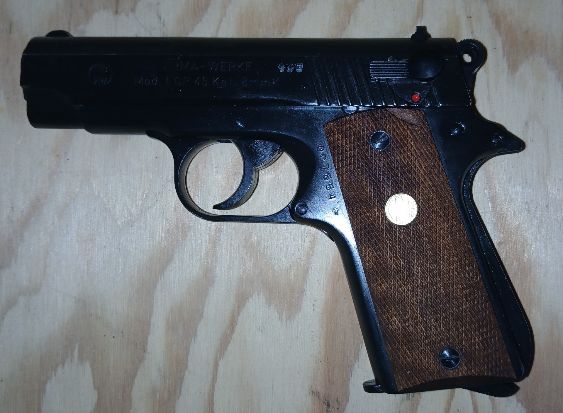 Schreckschusspistole Erma EGP 45 PTB-Nr. 297 8mm P.A.Knall mit Zubehör RAR! – Bild 2