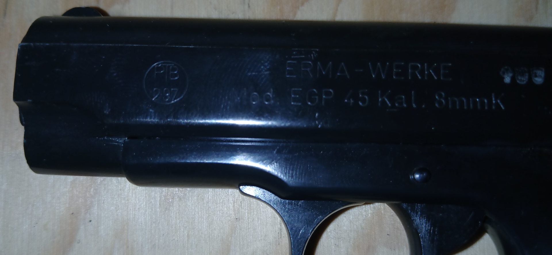 Schreckschusspistole Erma EGP 45 PTB-Nr. 297 8mm P.A.Knall mit Zubehör RAR! – Bild 3