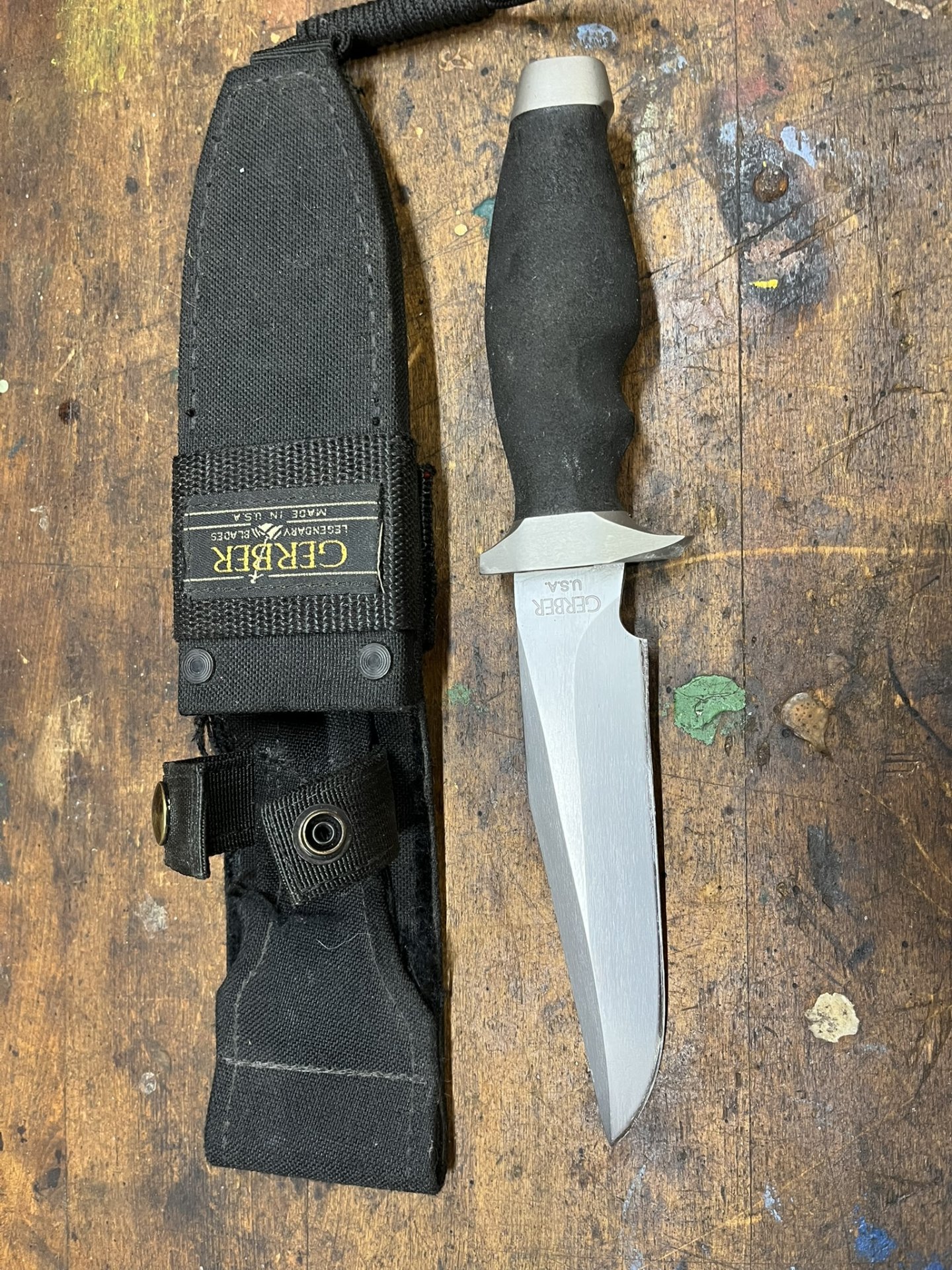 orig. 80er Jahre GERBER LMF USA Combat Knive, Prepper Bushcraft aus Sammlung – Bild 4
