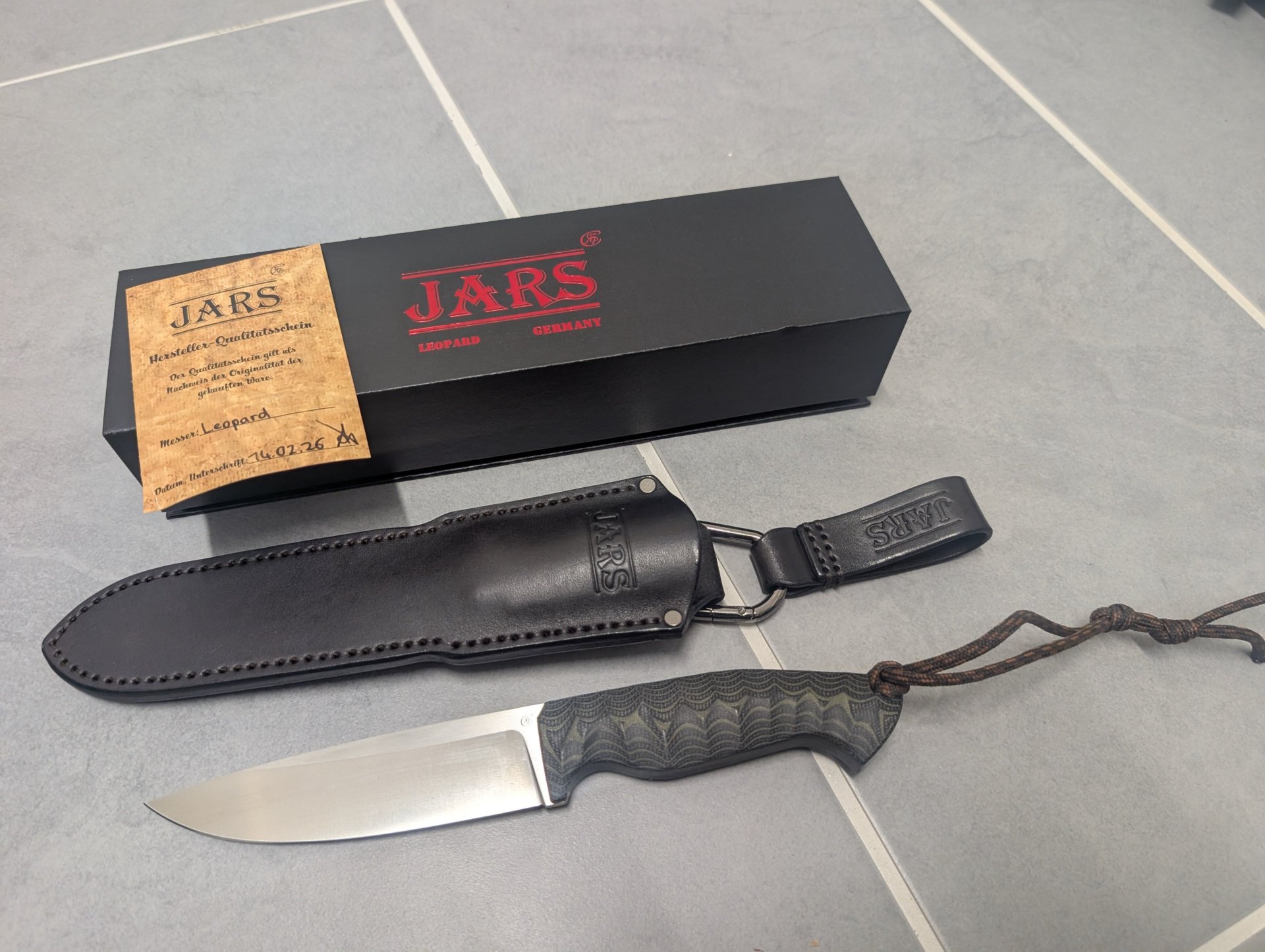 JARS Leopard Vollintegral Messer N690 - Sammlerzustand – Bild 1