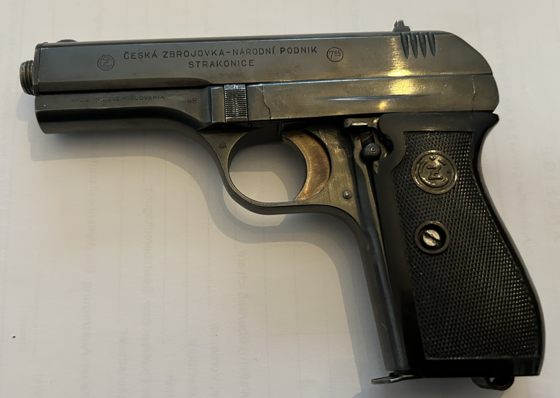 Pistole CZ Mod.27 im Kaliber 7,65mm Browning mit SD Gewindelauf – Bild 1
