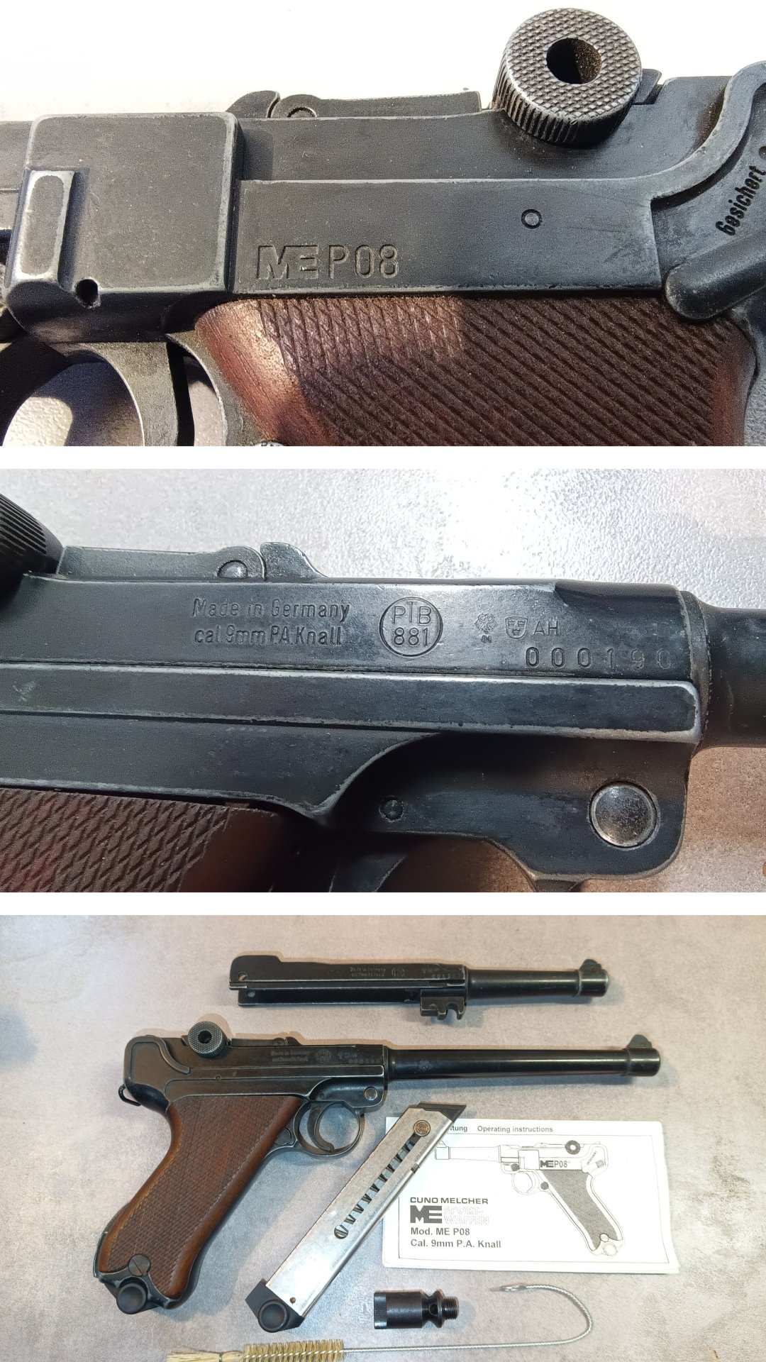 ME P04 mit Wechselsystem P08 in 9mm PAK – Bild 6