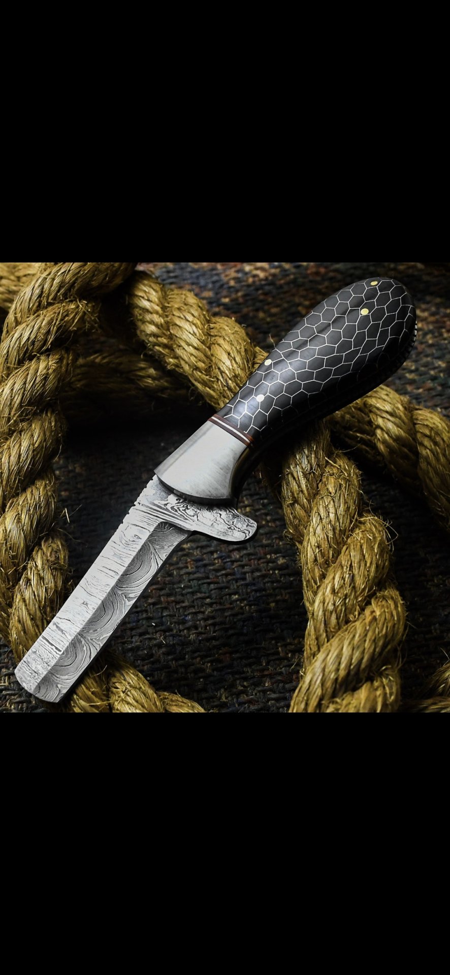 Konvolut 67 handgefertigte Damast-Klappmesser mit Lederetui - neuwertig – Bild 13