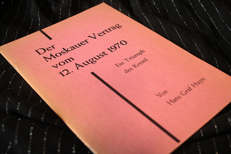 Der Moskauer Vertrag vom 12. August 1970 - Ein Triumph des Kreml Hans Graf Huyn – Bild 1