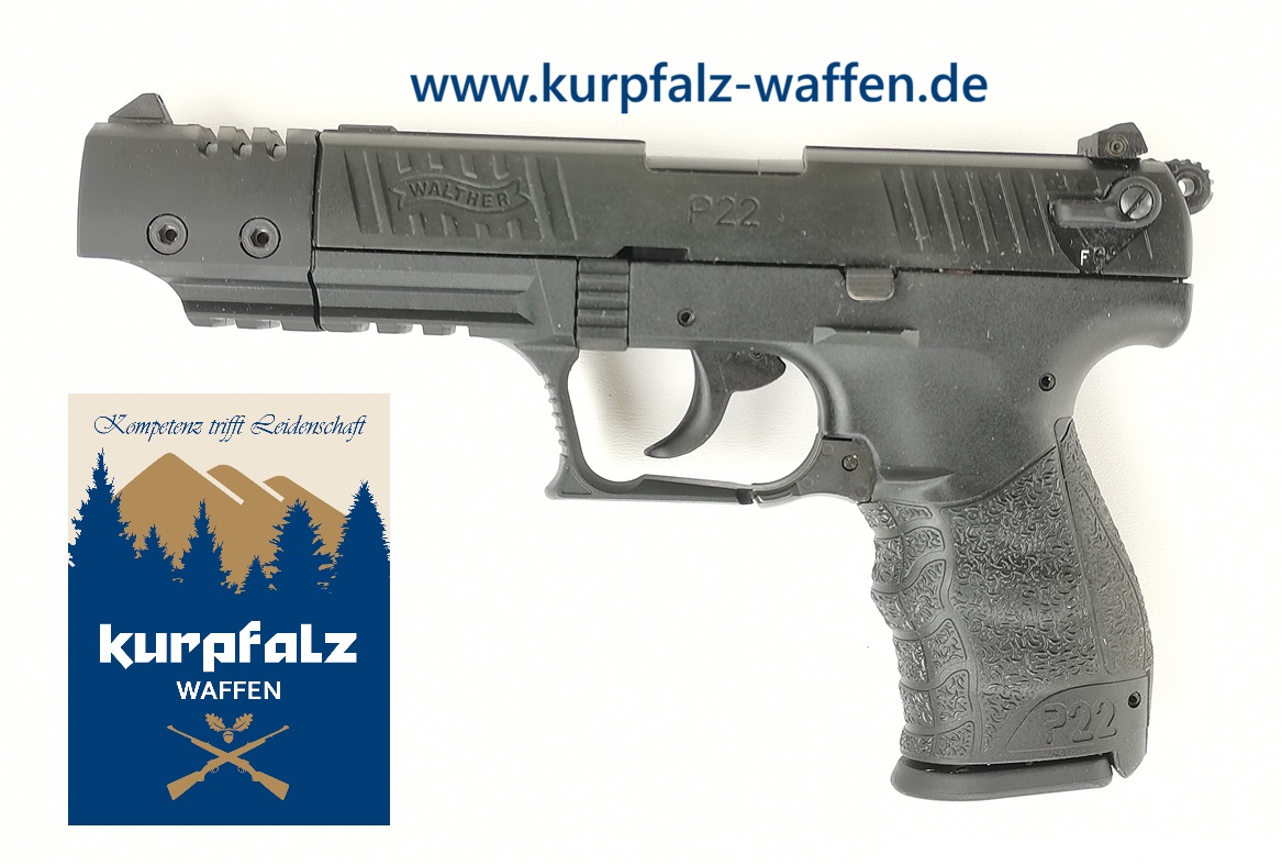 Pistole Walther P22Q Target (Fangschuss, Fallenjagd, Sportschießen, etc.) Kal. .22lr. inkl. Zubehör – Bild 1