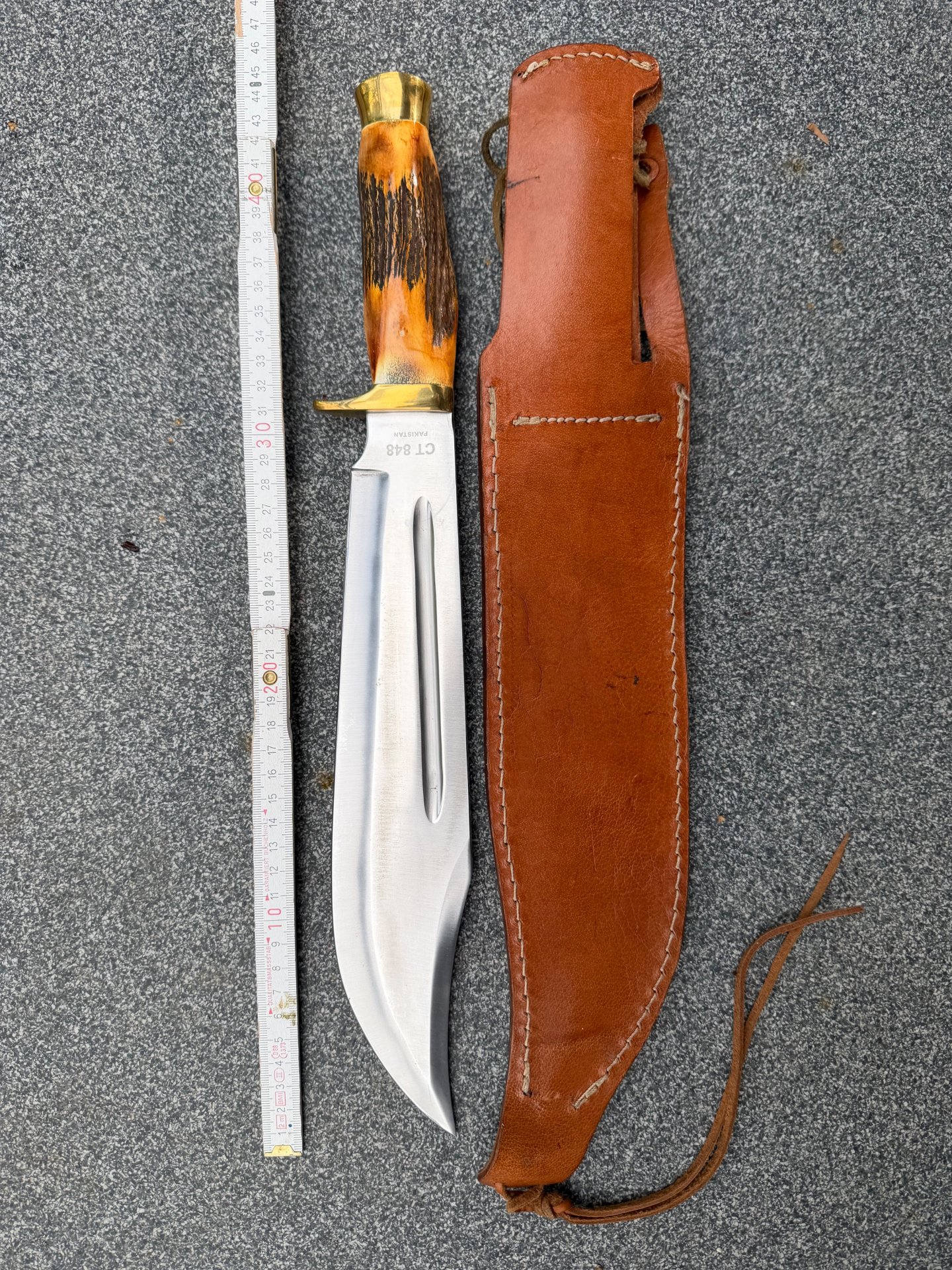 XXL Colt Bowie Messer Hirschhorn unbenutzt – Bild 3