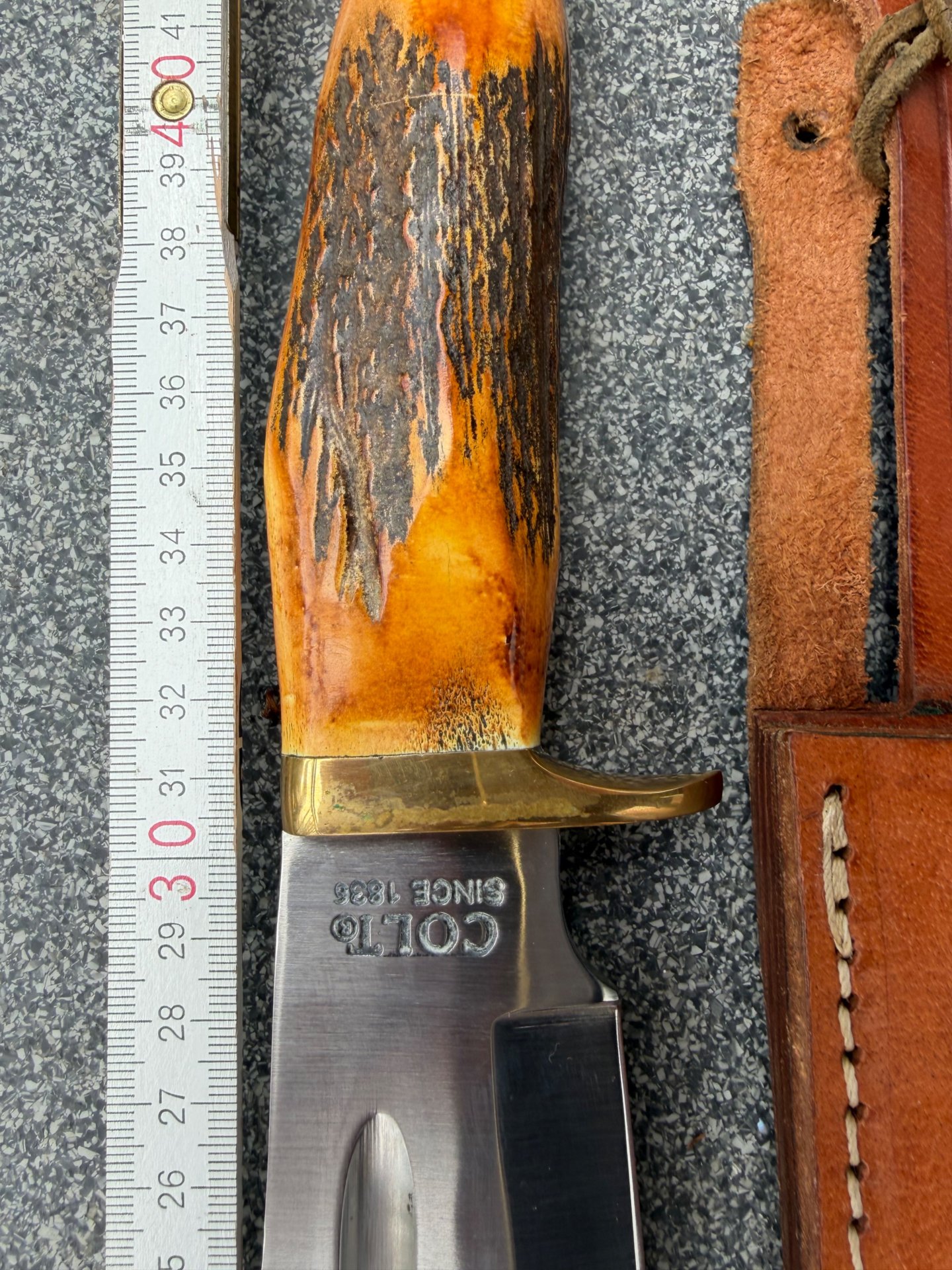 XXL Colt Bowie Messer Hirschhorn unbenutzt – Bild 2