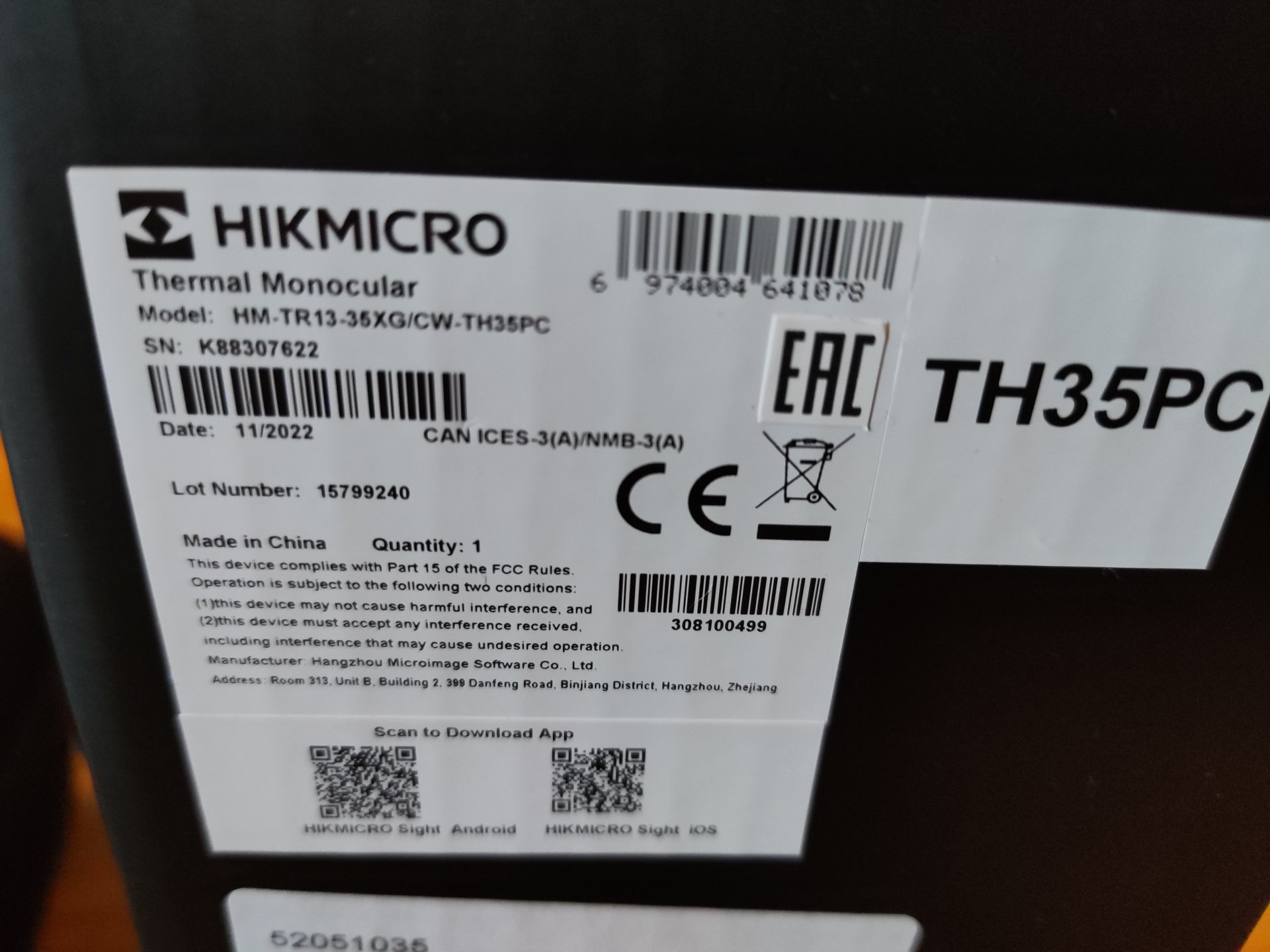 Hikmicro TH35PC Wärmebildvorsatzgerät – Bild 5
