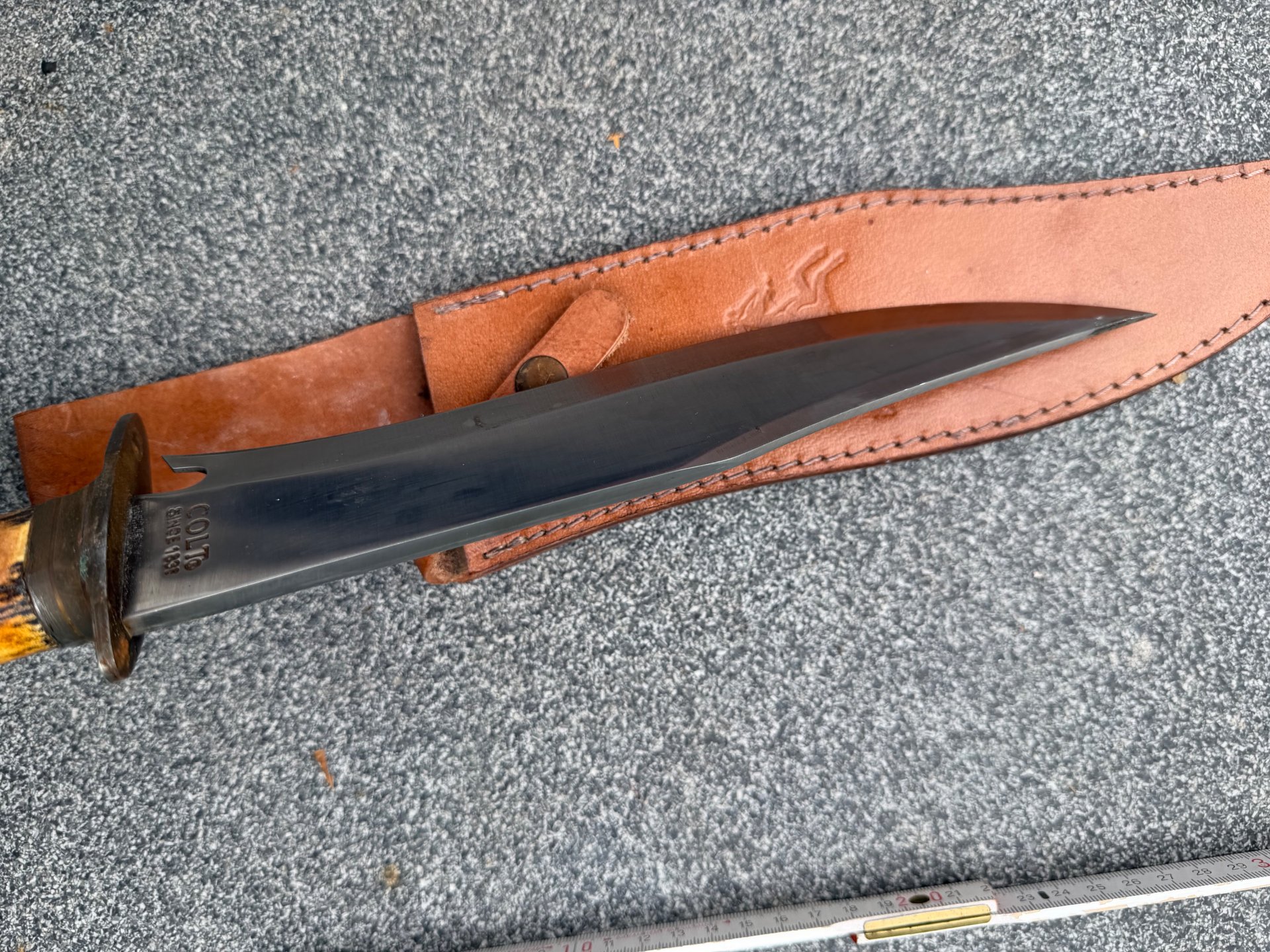 XXL Colt Bowie CT 829 Messer Hirschhorn unbenutzt – Bild 7