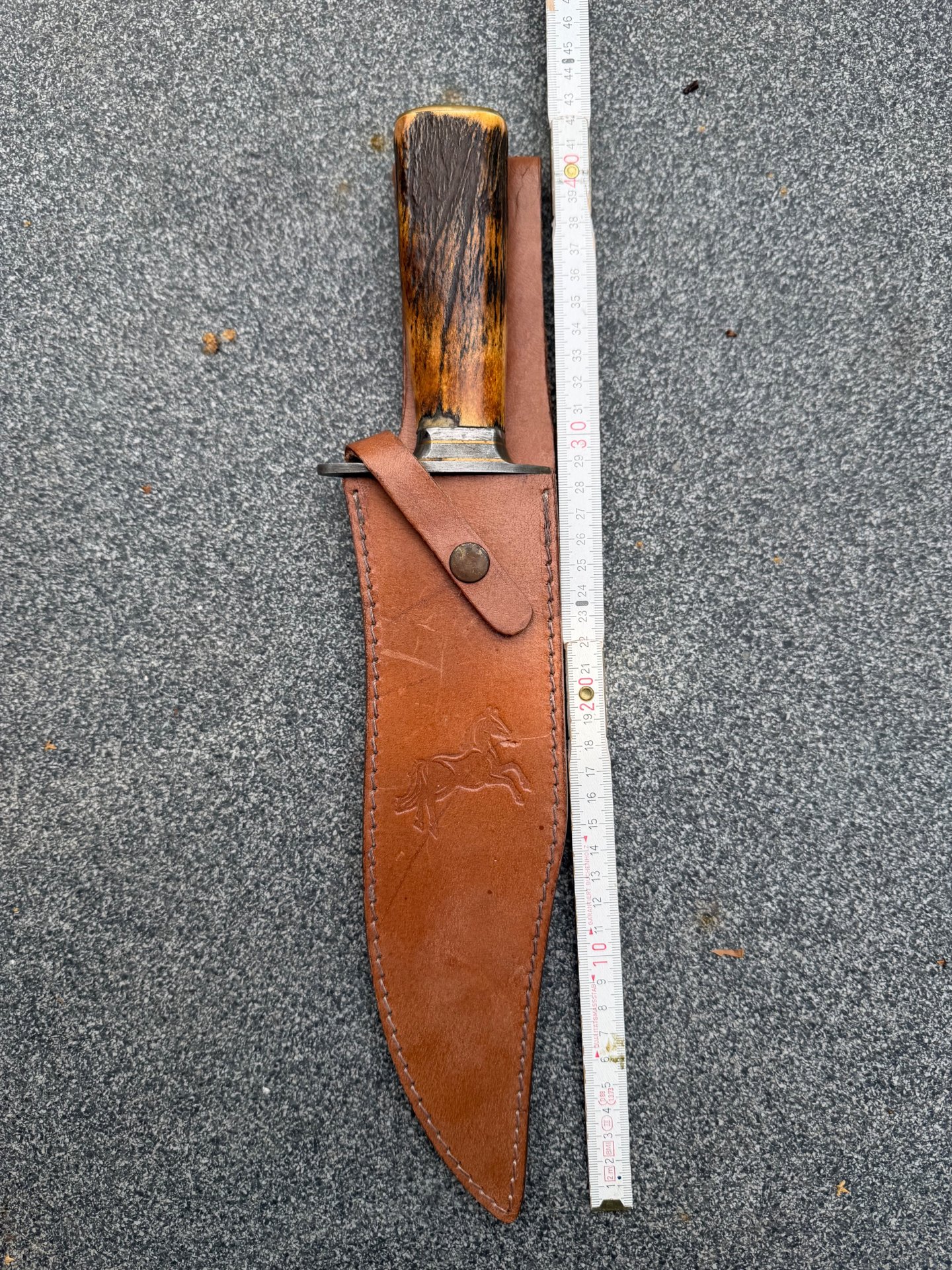 XXL Colt Bowie CT 829 Messer Hirschhorn unbenutzt – Bild 3