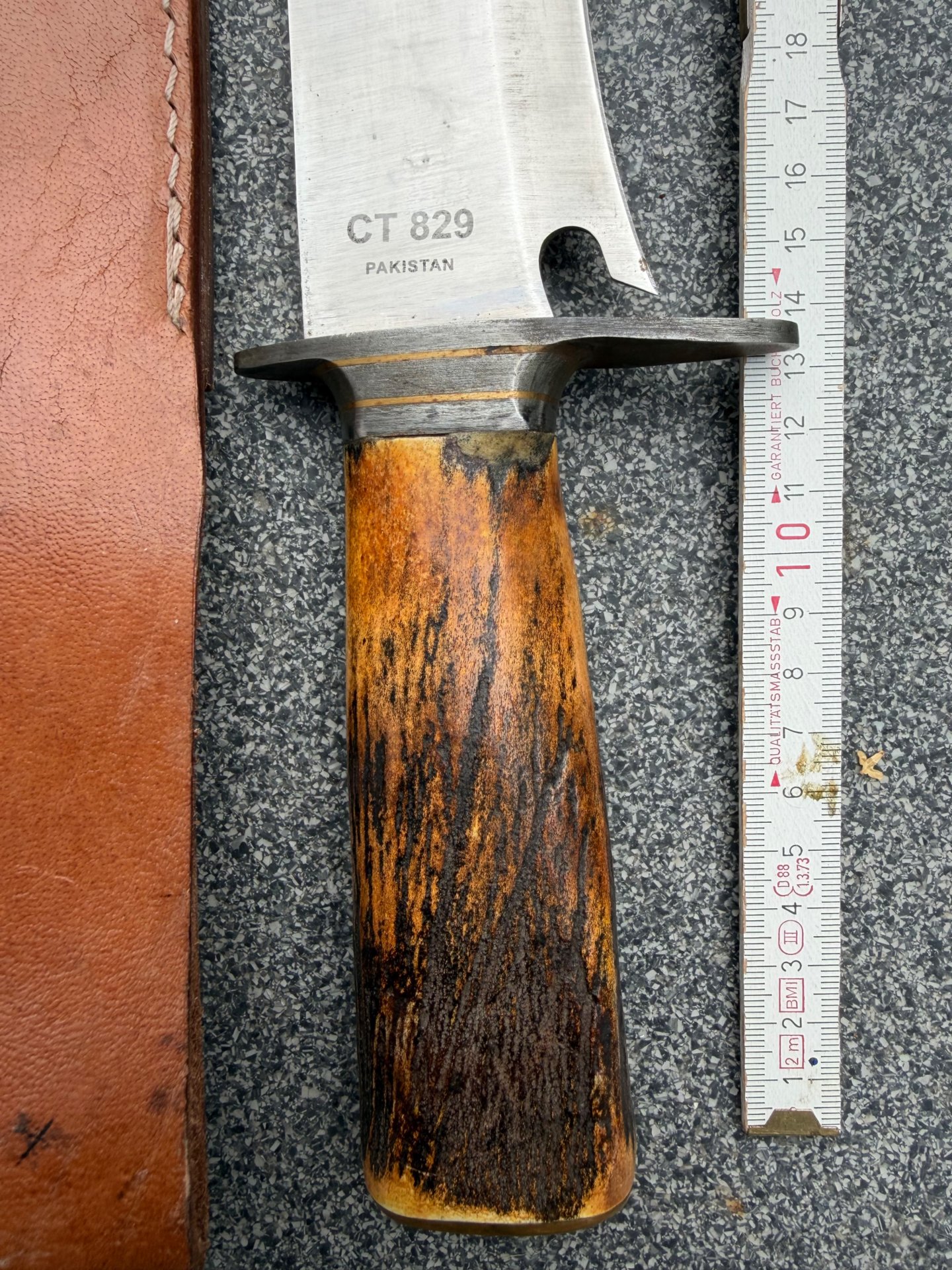XXL Colt Bowie CT 829 Messer Hirschhorn unbenutzt – Bild 4