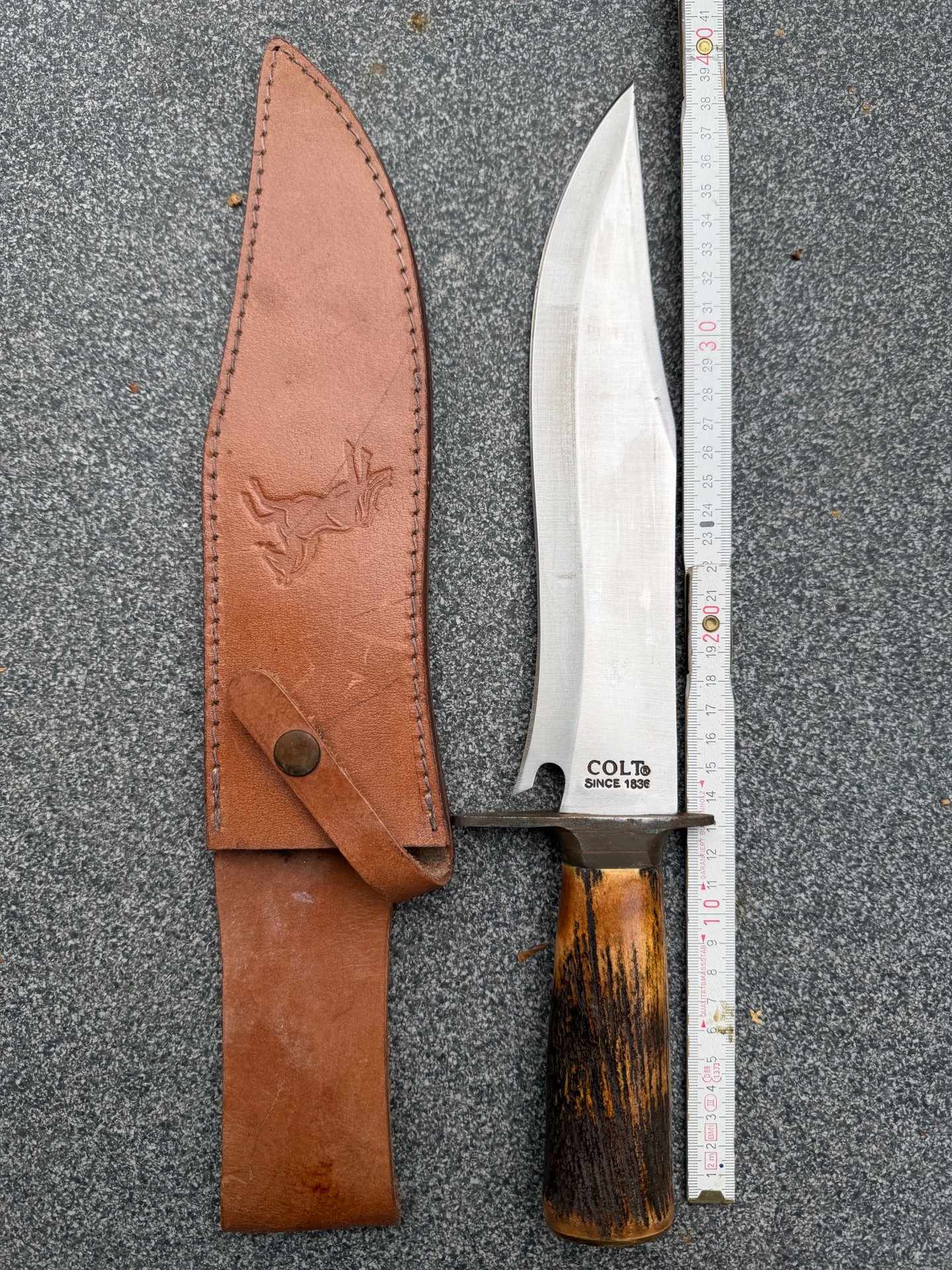 XXL Colt Bowie CT 829 Messer Hirschhorn unbenutzt – Bild 1